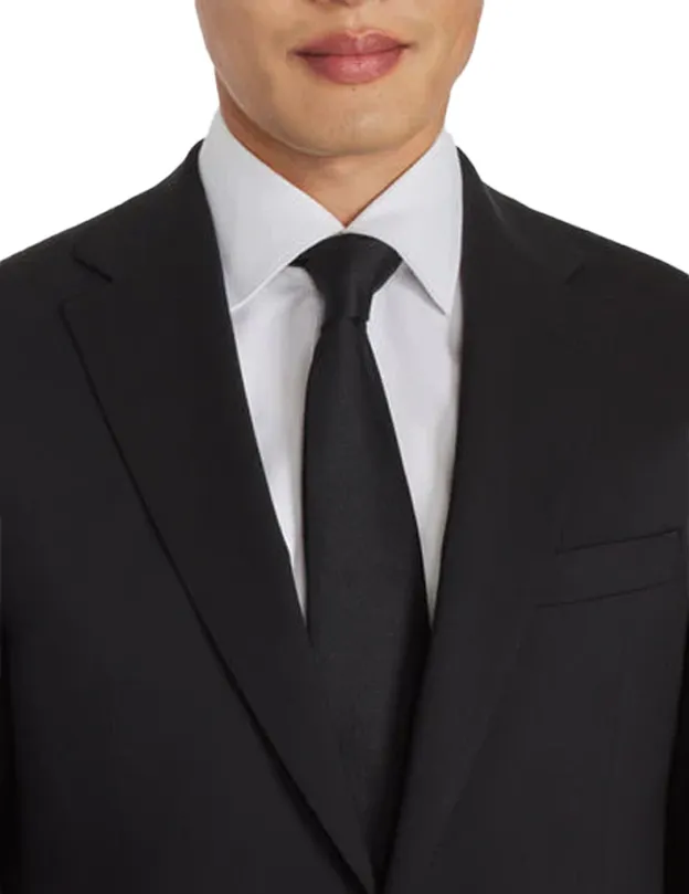 3SIXTY5 Elon Contemporary Trim Suit Jacket in Black