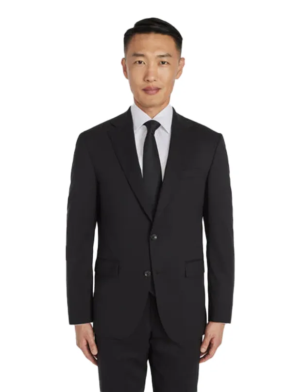 3SIXTY5 Elon Contemporary Trim Suit Jacket in Black