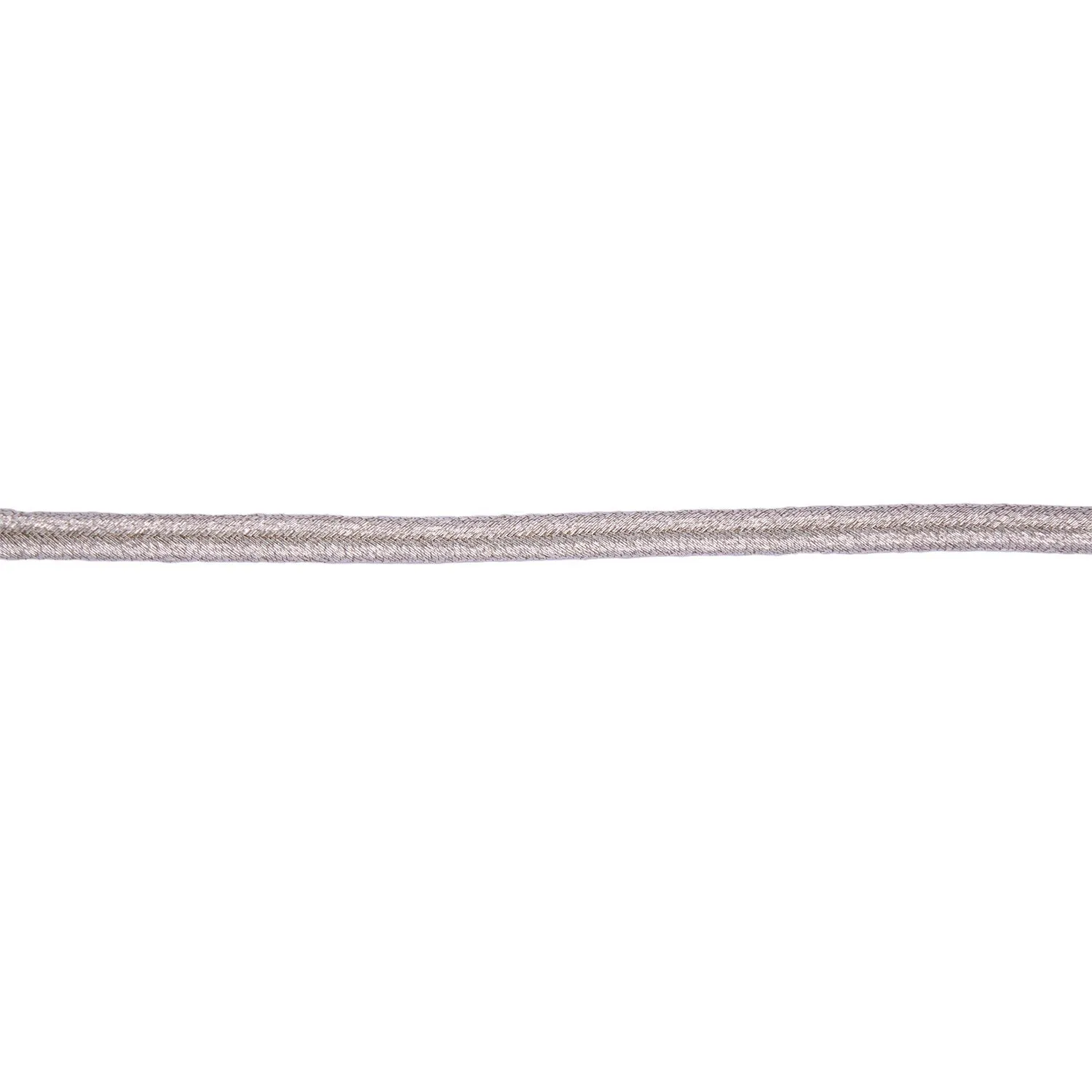 4mm Silver Metallised Polyester Russia Braid