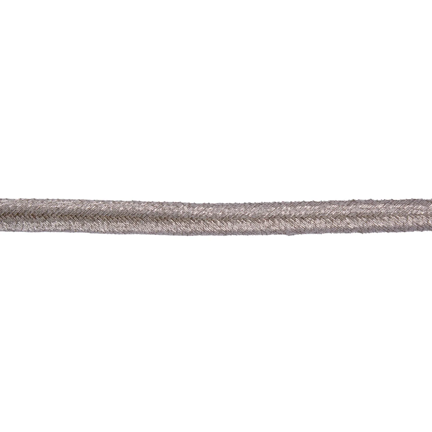 4mm Silver Metallised Polyester Russia Braid