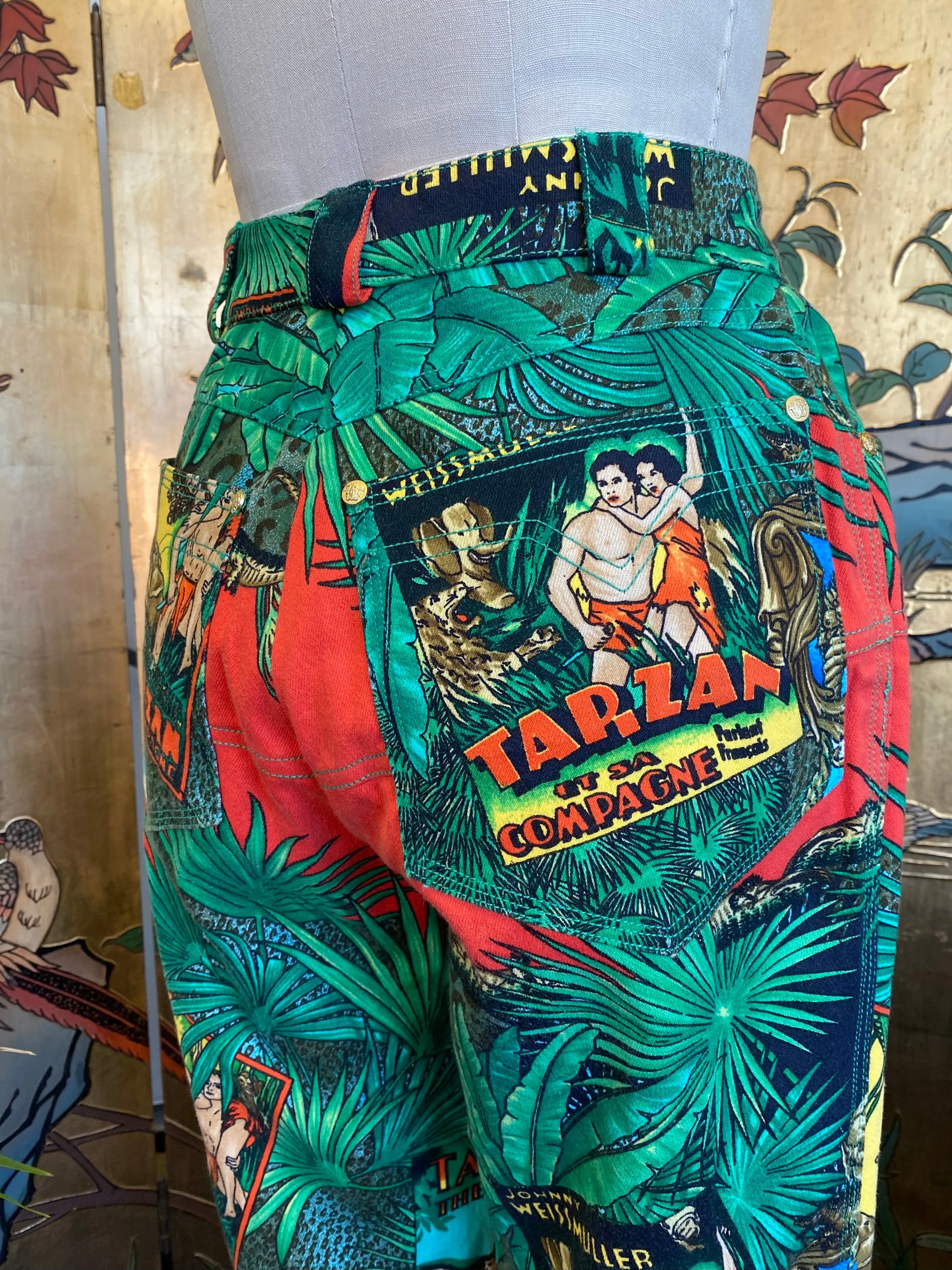90’s Gianni Versace Tarzan Print Suit
