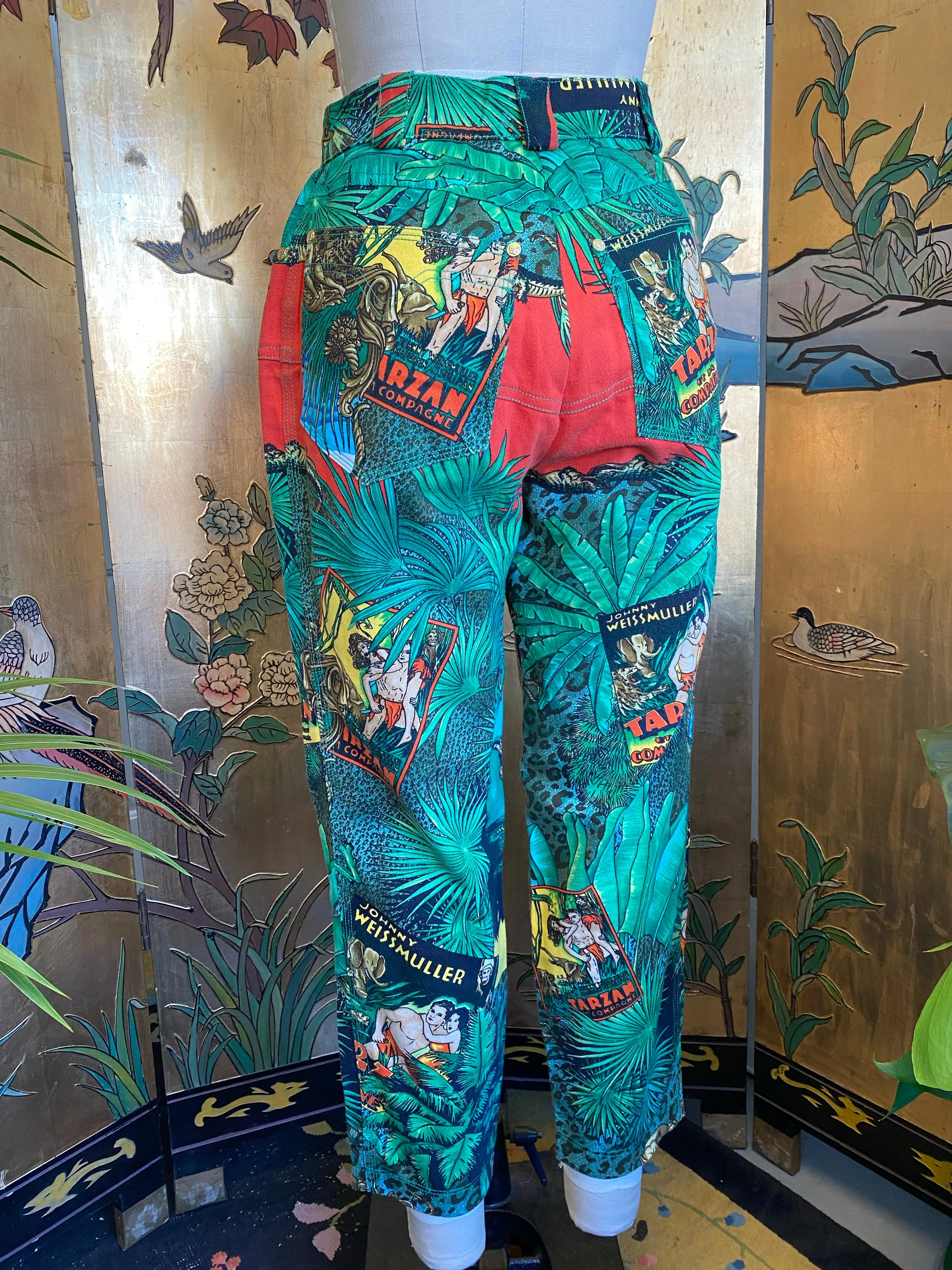 90’s Gianni Versace Tarzan Print Suit
