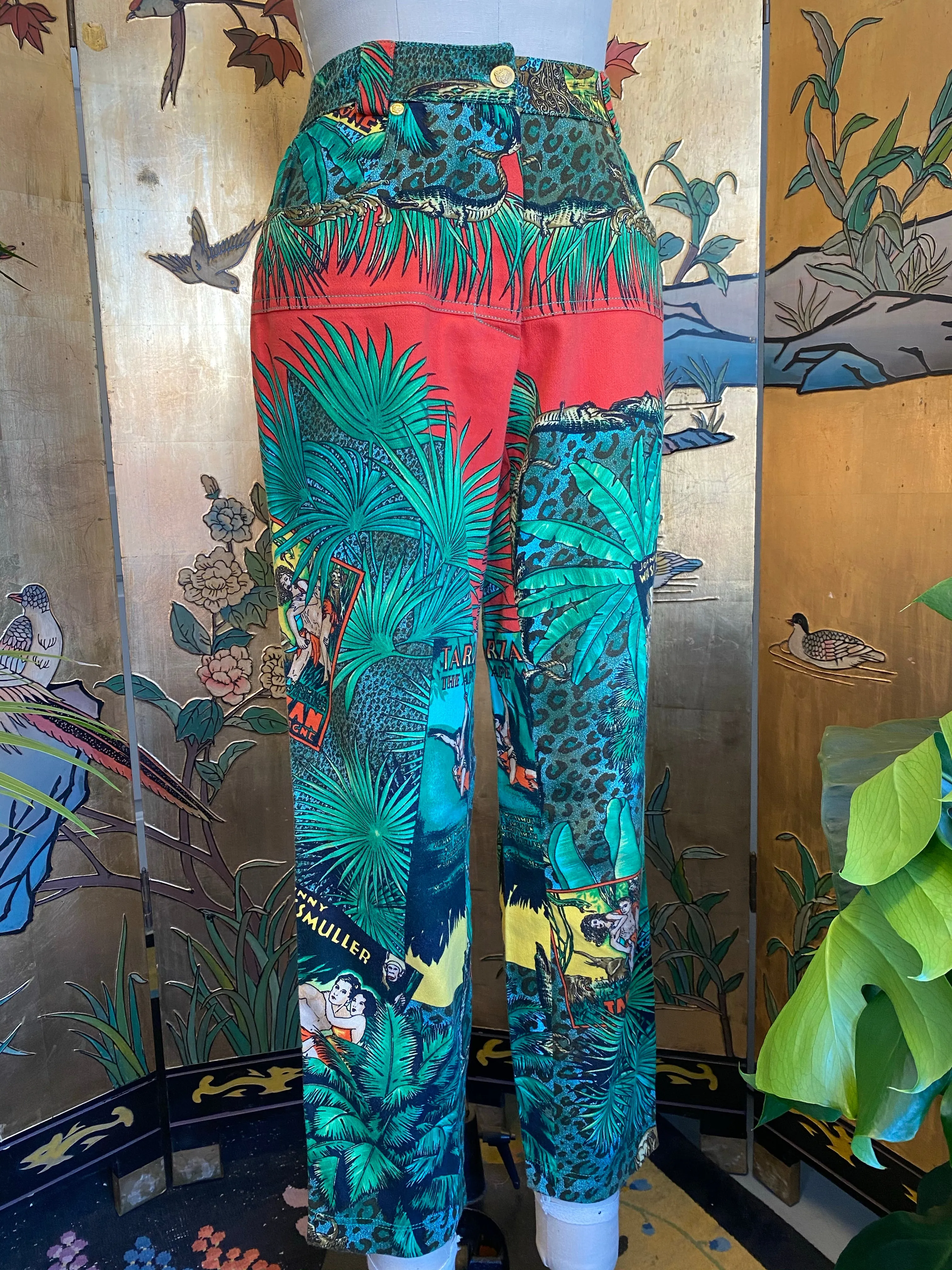 90’s Gianni Versace Tarzan Print Suit