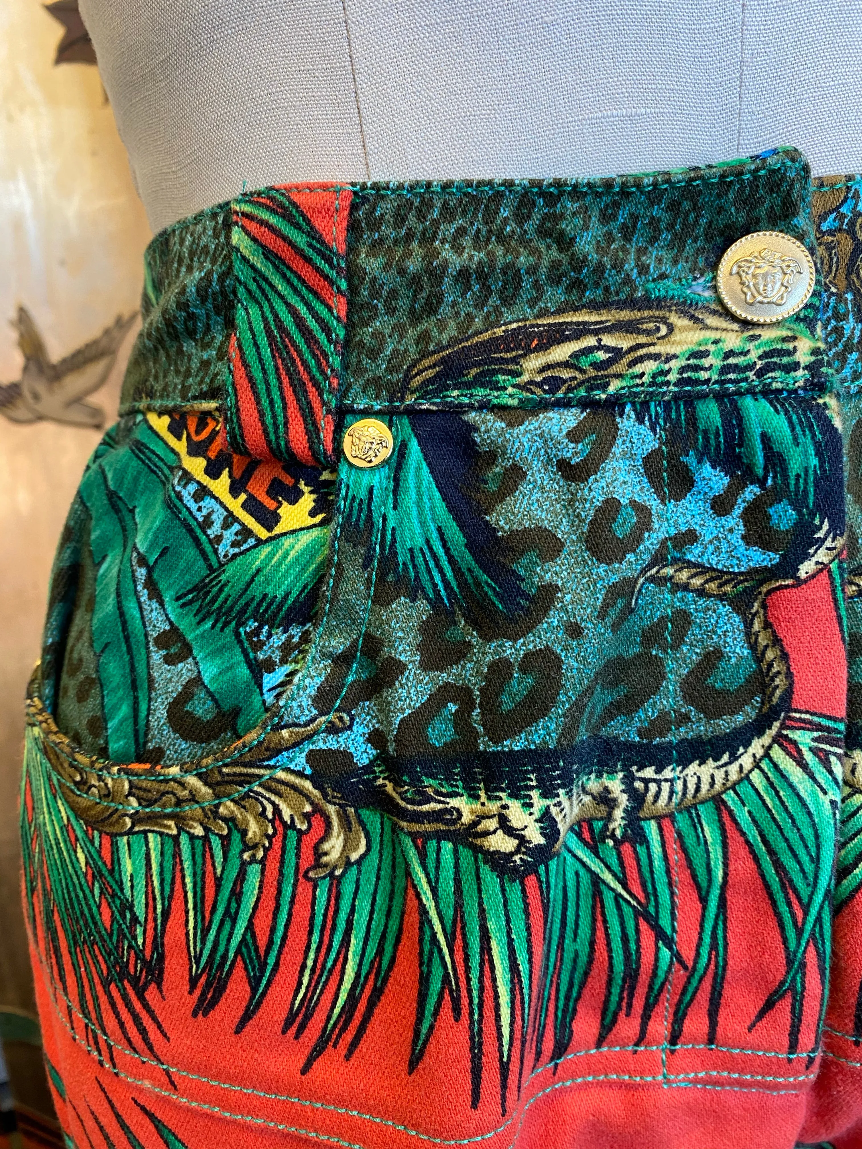 90’s Gianni Versace Tarzan Print Suit
