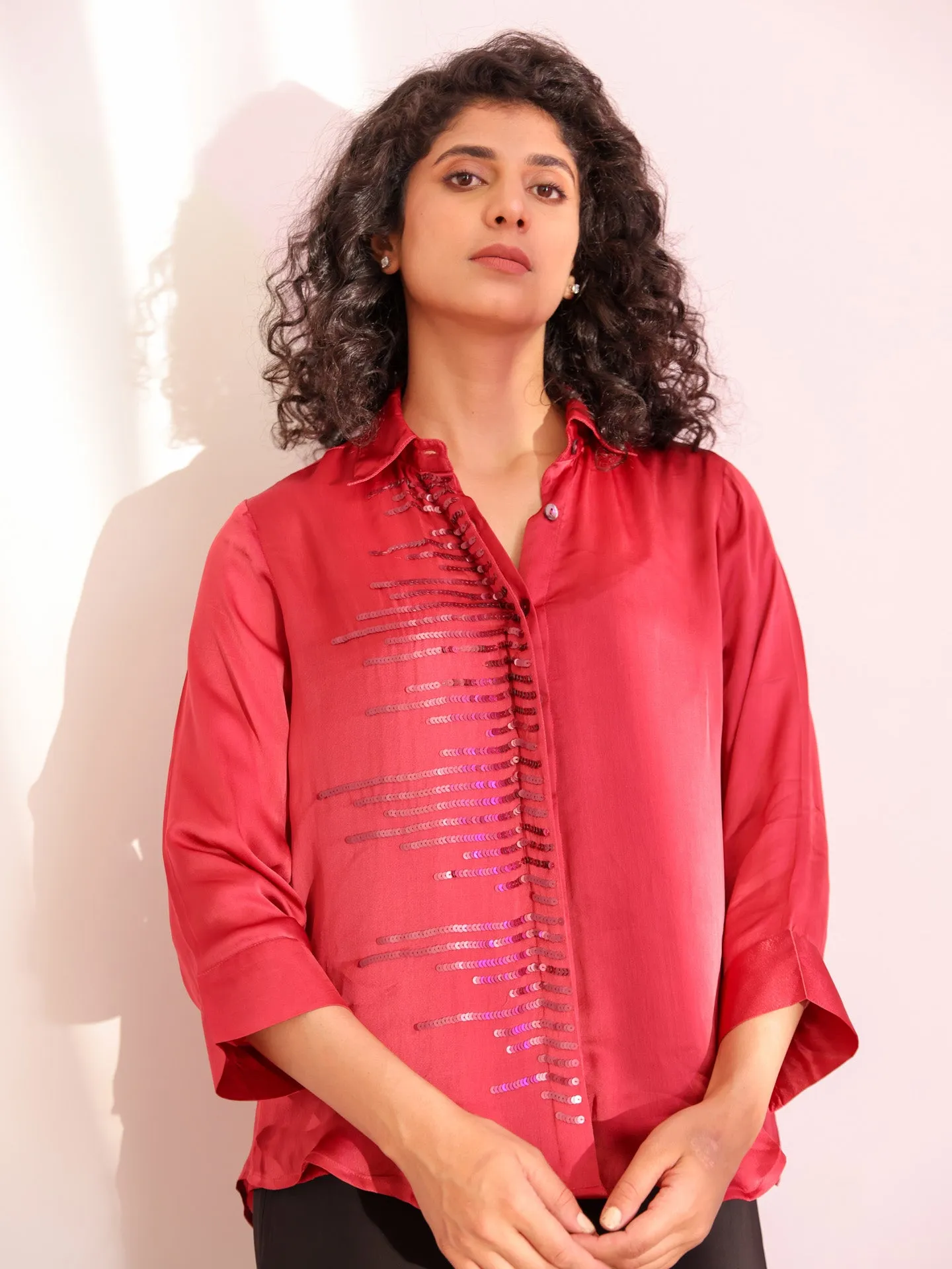 Akin Shirt - Brick Red