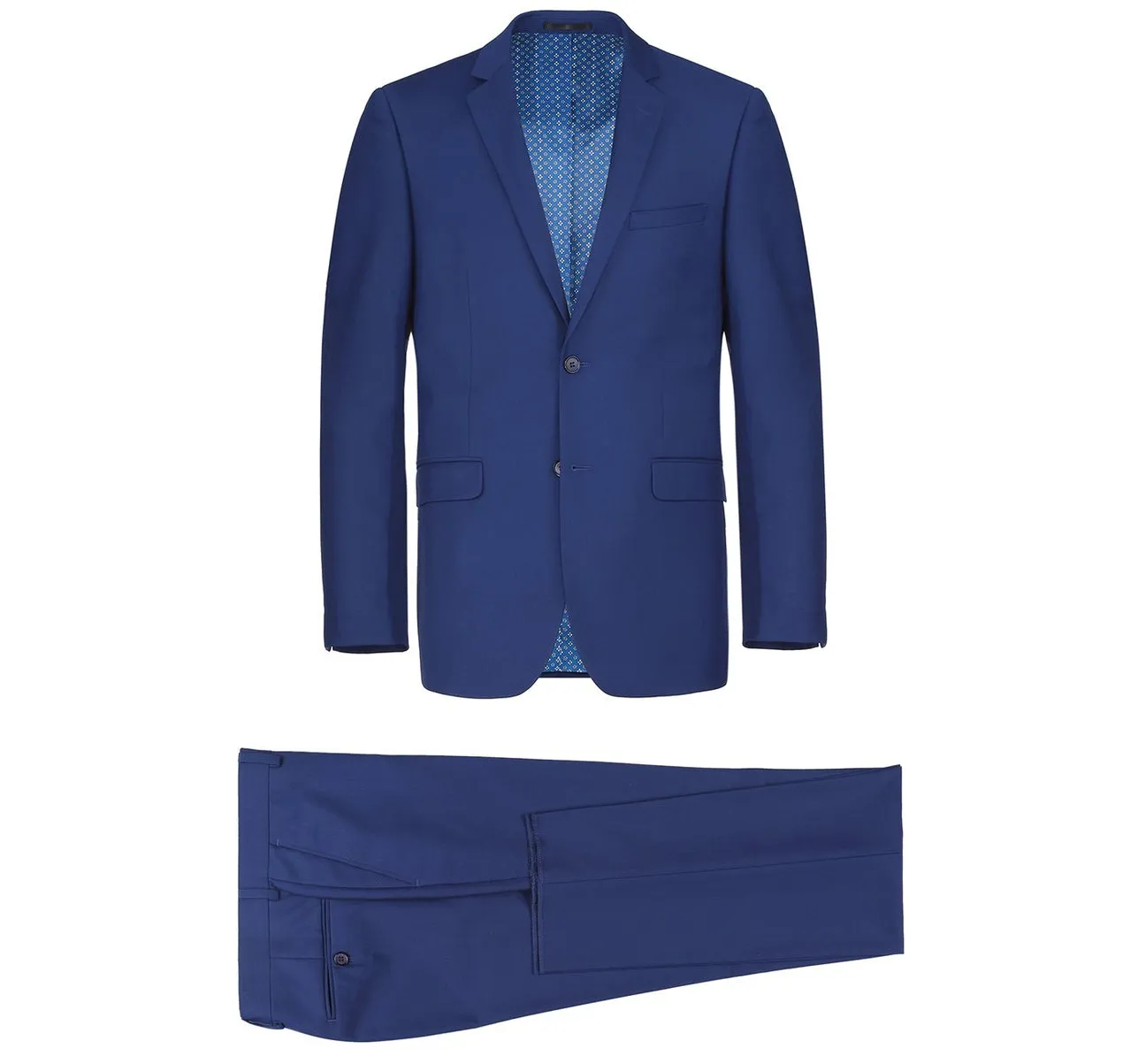 Alessandro Vitello by Renoir Royal Blue 2-Piece Slim Fit Single Breasted Notch Lapel Suit 201-20
