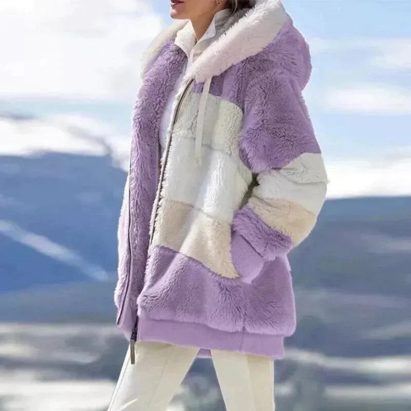 Alice - 2024 Cozy tweed hooded jacket with plush wool lining