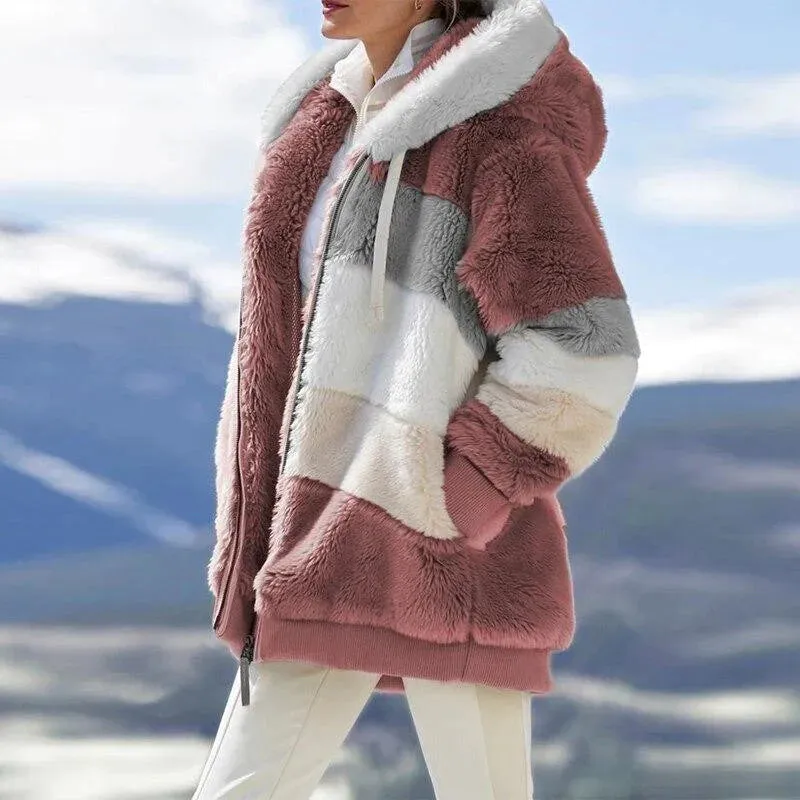 Alice - 2024 Cozy tweed hooded jacket with plush wool lining