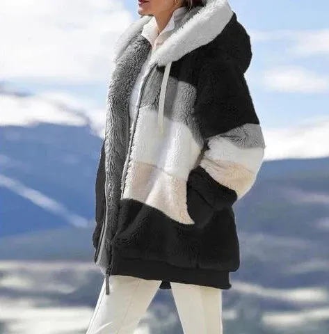 Alice - 2024 Cozy tweed hooded jacket with plush wool lining