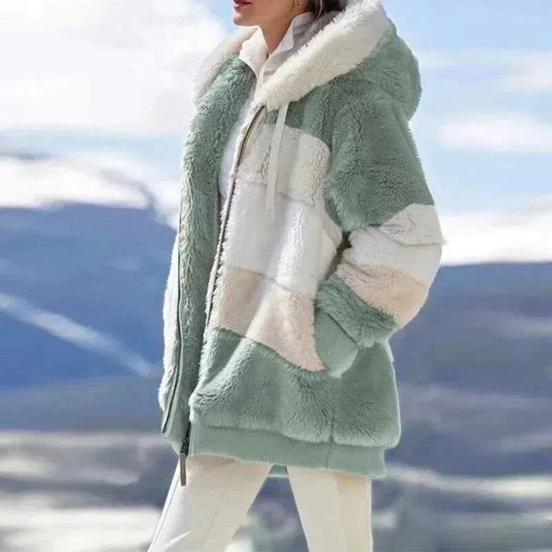 Alice - 2024 Cozy tweed hooded jacket with plush wool lining