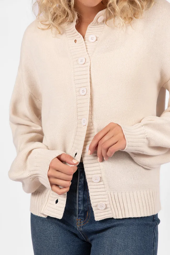 All We Have Beige Button Front Cardigan FINAL SALE