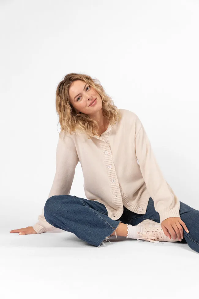 All We Have Beige Button Front Cardigan FINAL SALE