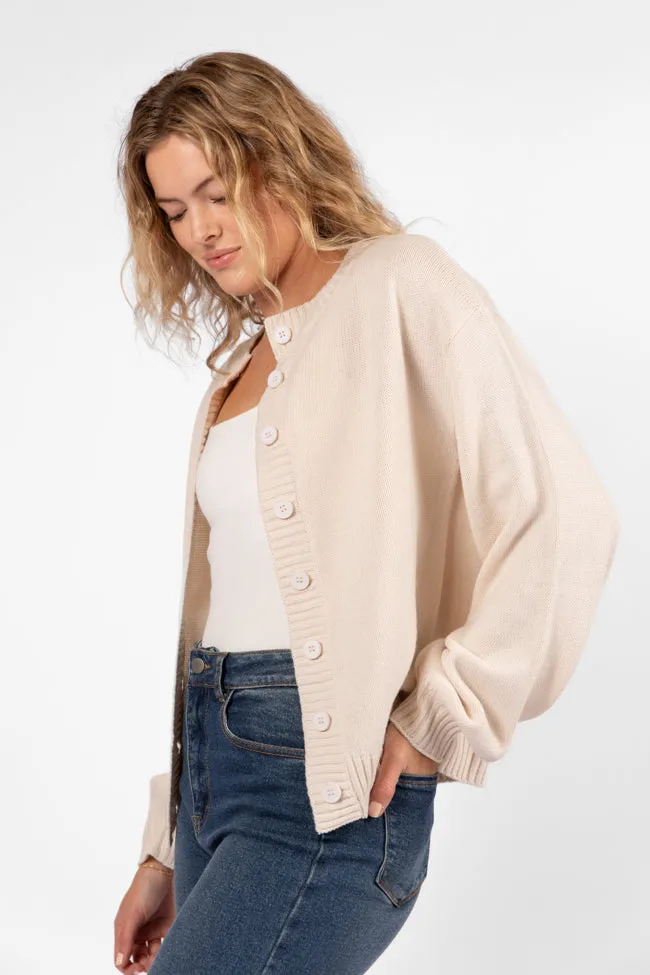 All We Have Beige Button Front Cardigan FINAL SALE