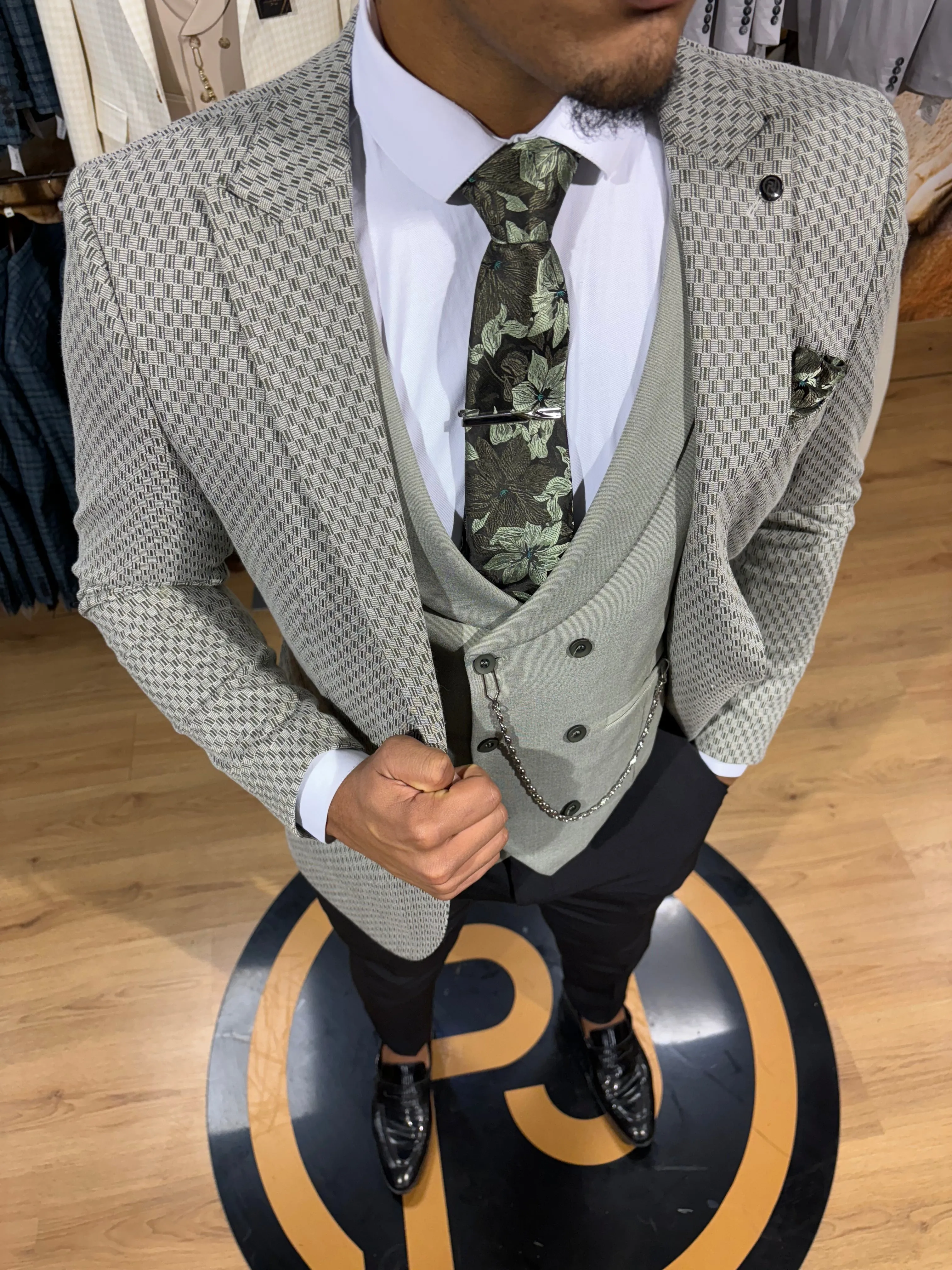 Alydar - Sage Green 3 Piece Suit