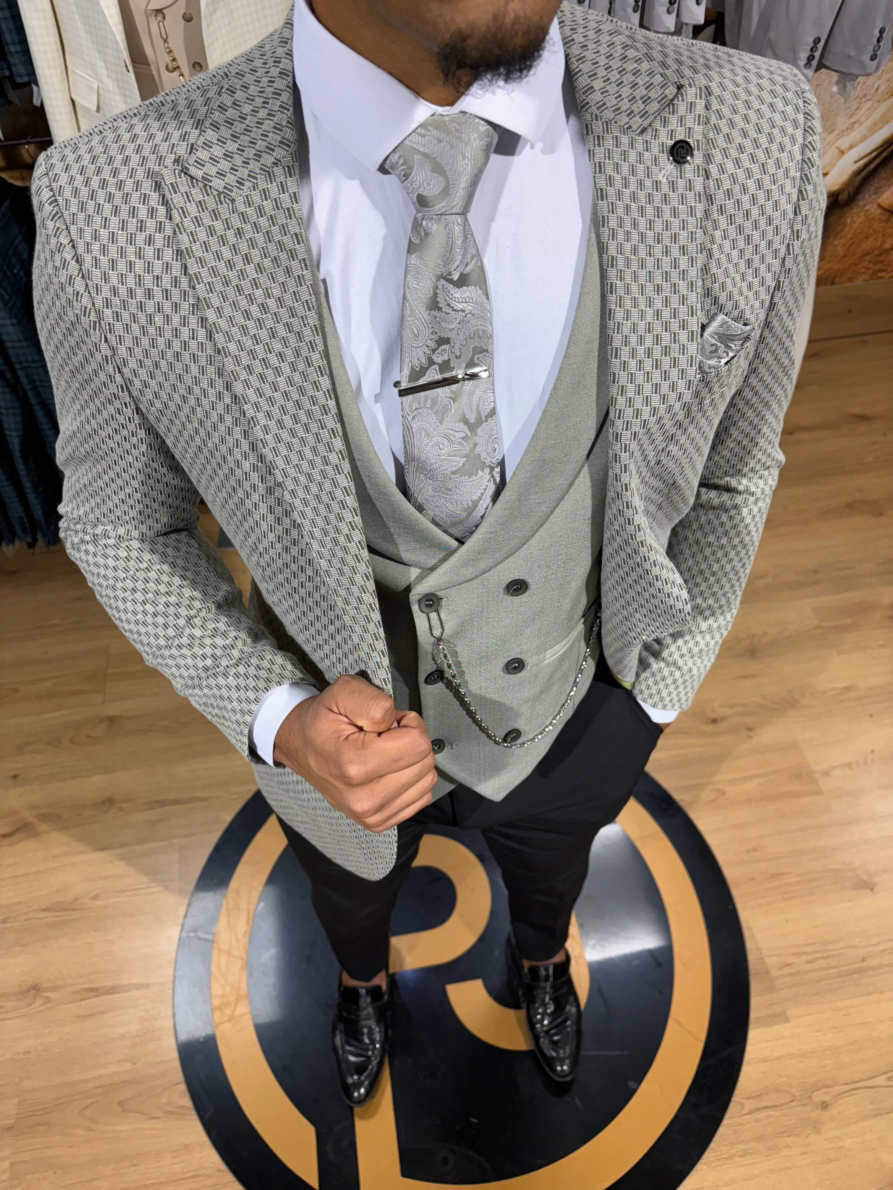 Alydar - Sage Green 3 Piece Suit