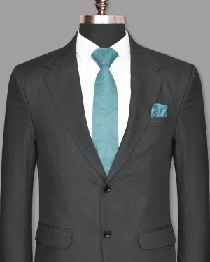 Anchor Grey Micro Checked Wool Blend Blazer