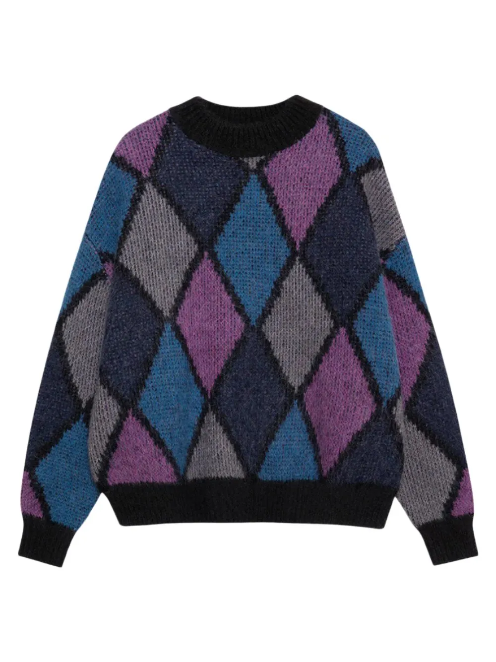 Anine Bing Sydney Crewneck Sweater in Multi Diamond