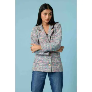 AROOP SHOP INDIA Multi-Color Camille Tweed Blazer