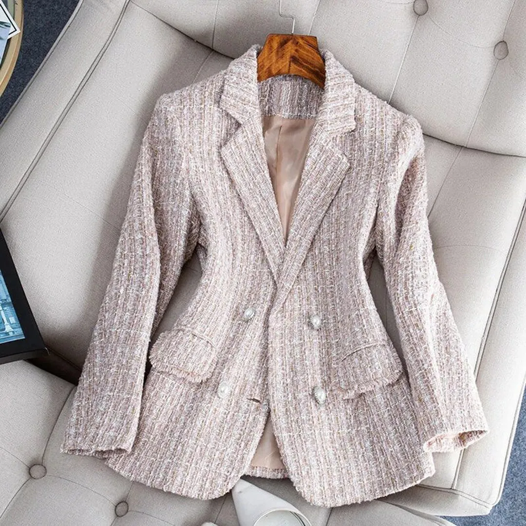 Ava - Elegant Tweed Blazer
