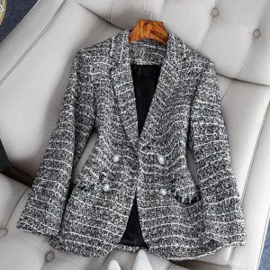 Ava - Elegant Tweed Blazer