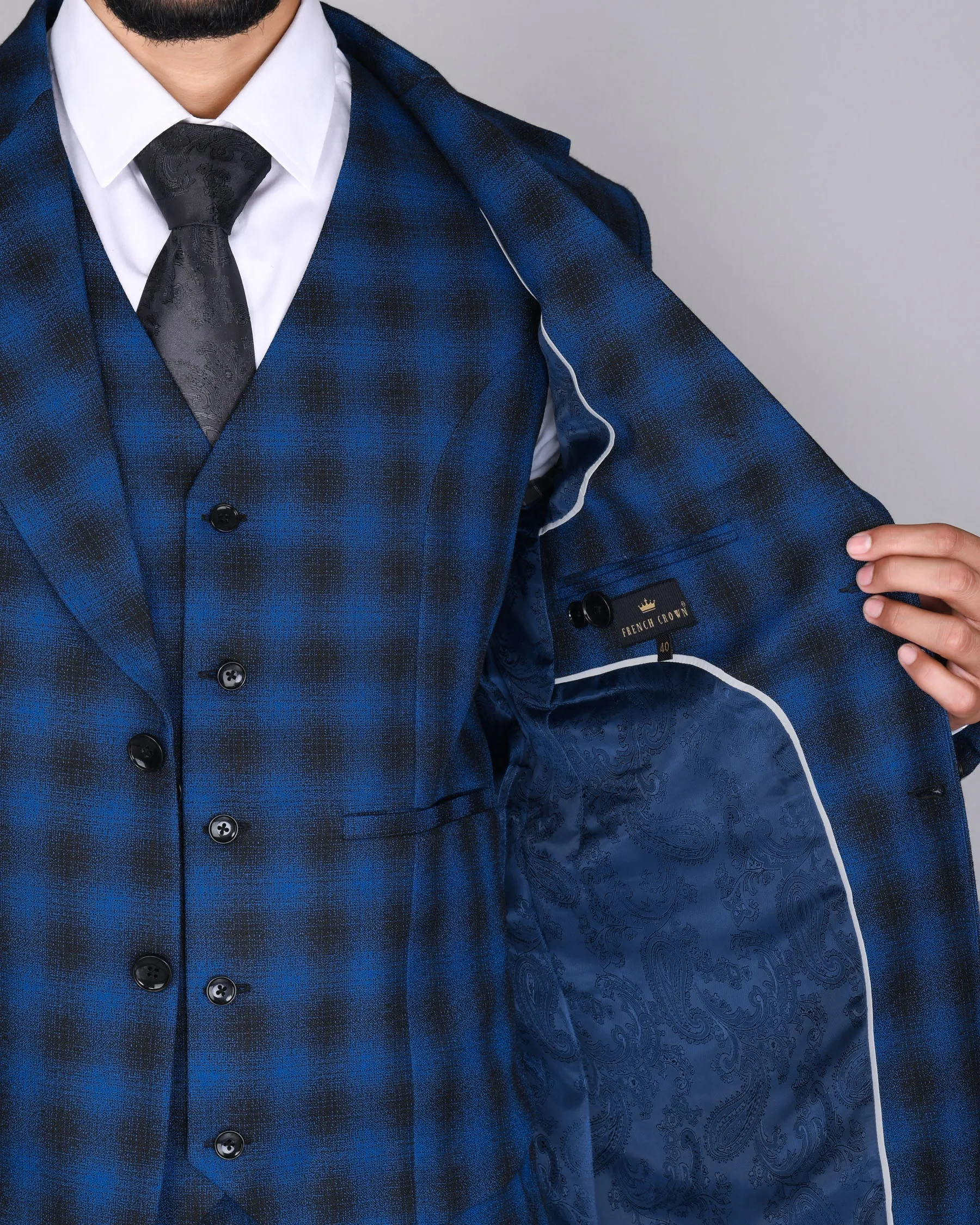 Bahama Blue Checked Blazer