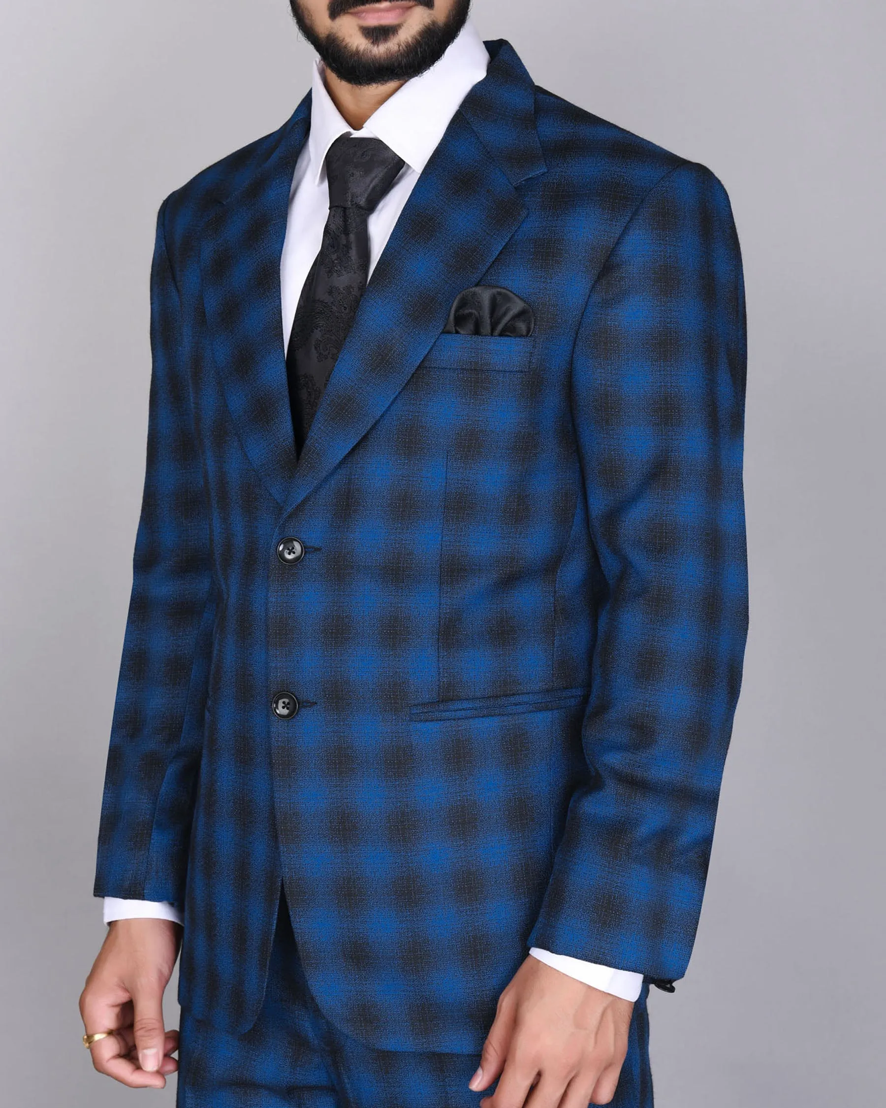 Bahama Blue Checked Blazer