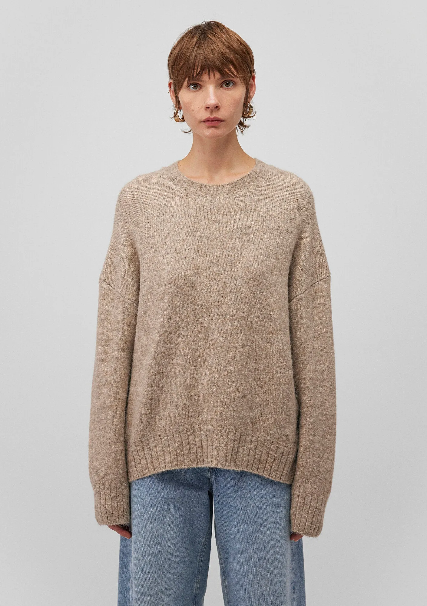 Beige Crewneck Sweater