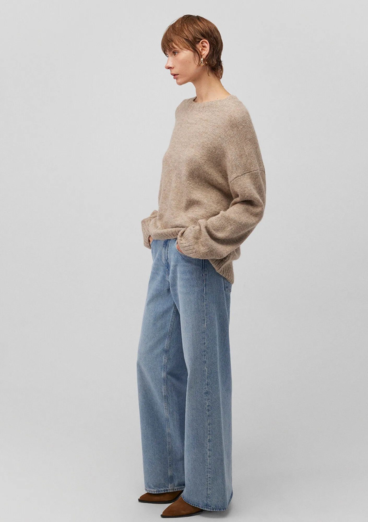 Beige Crewneck Sweater
