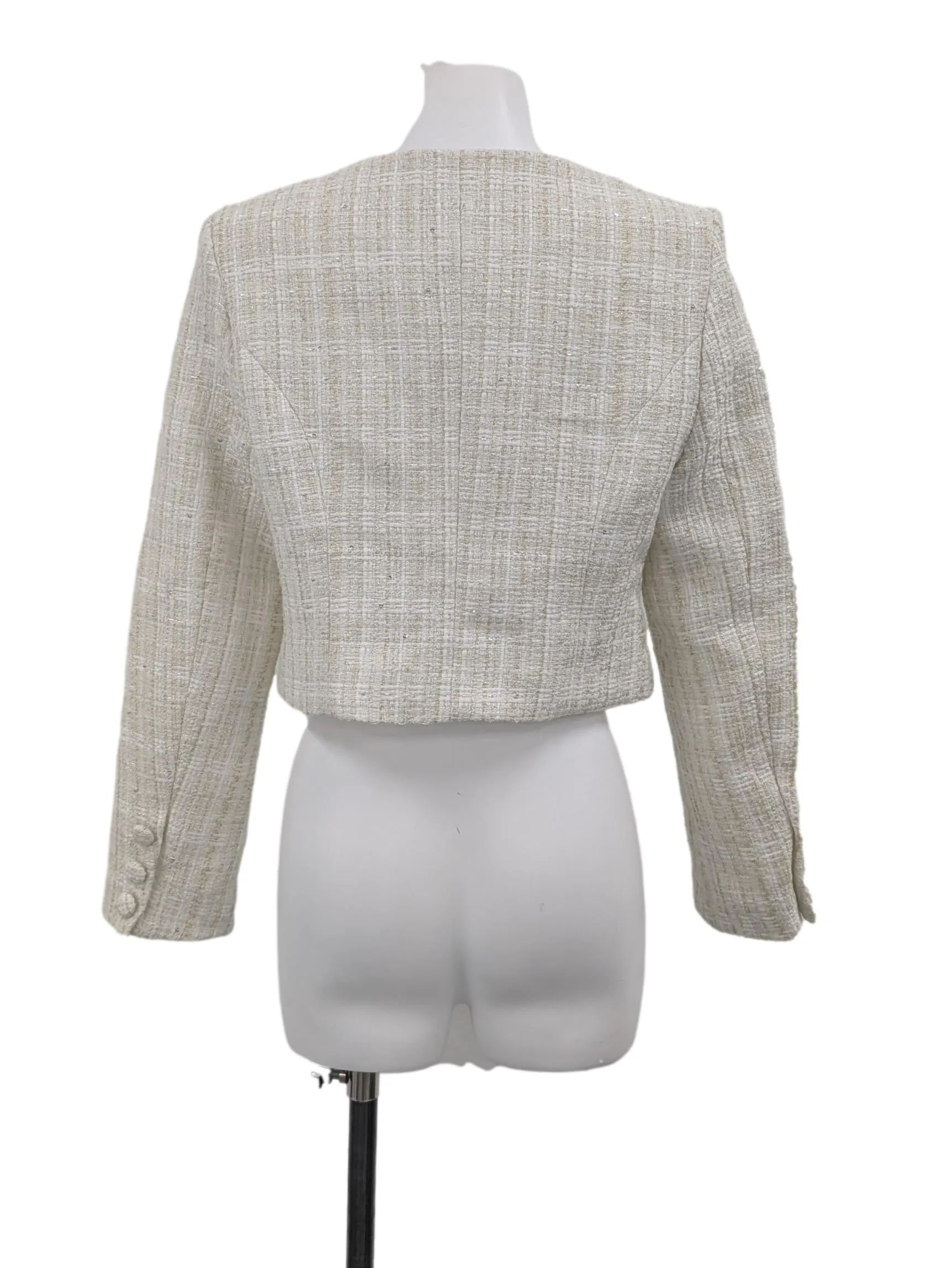 Beige Knitted Blazer