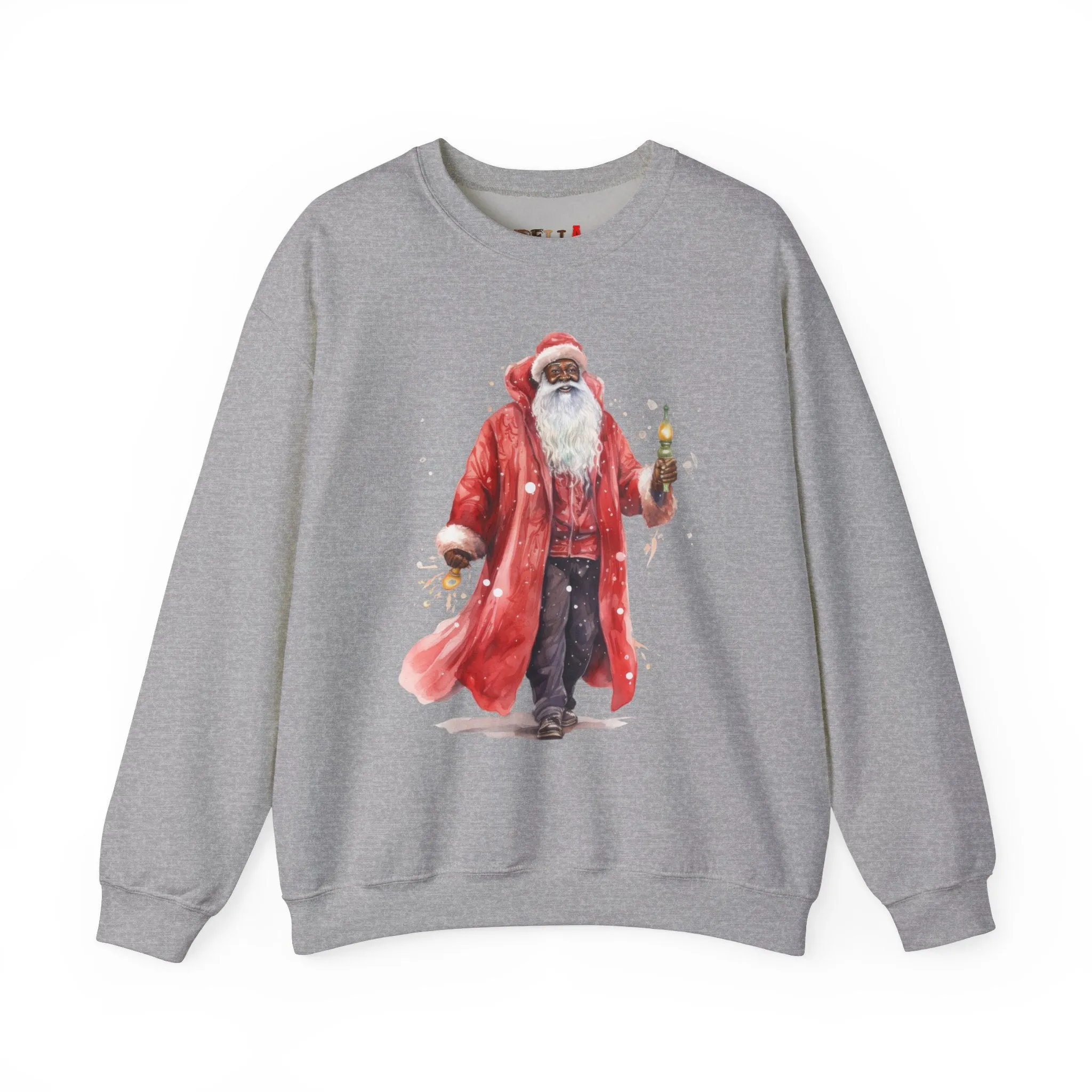 Black Santa 48 Unisex Heavy Blend™ Crewneck Sweatshirt