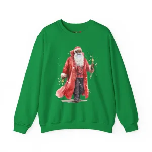 Black Santa 48 Unisex Heavy Blend™ Crewneck Sweatshirt
