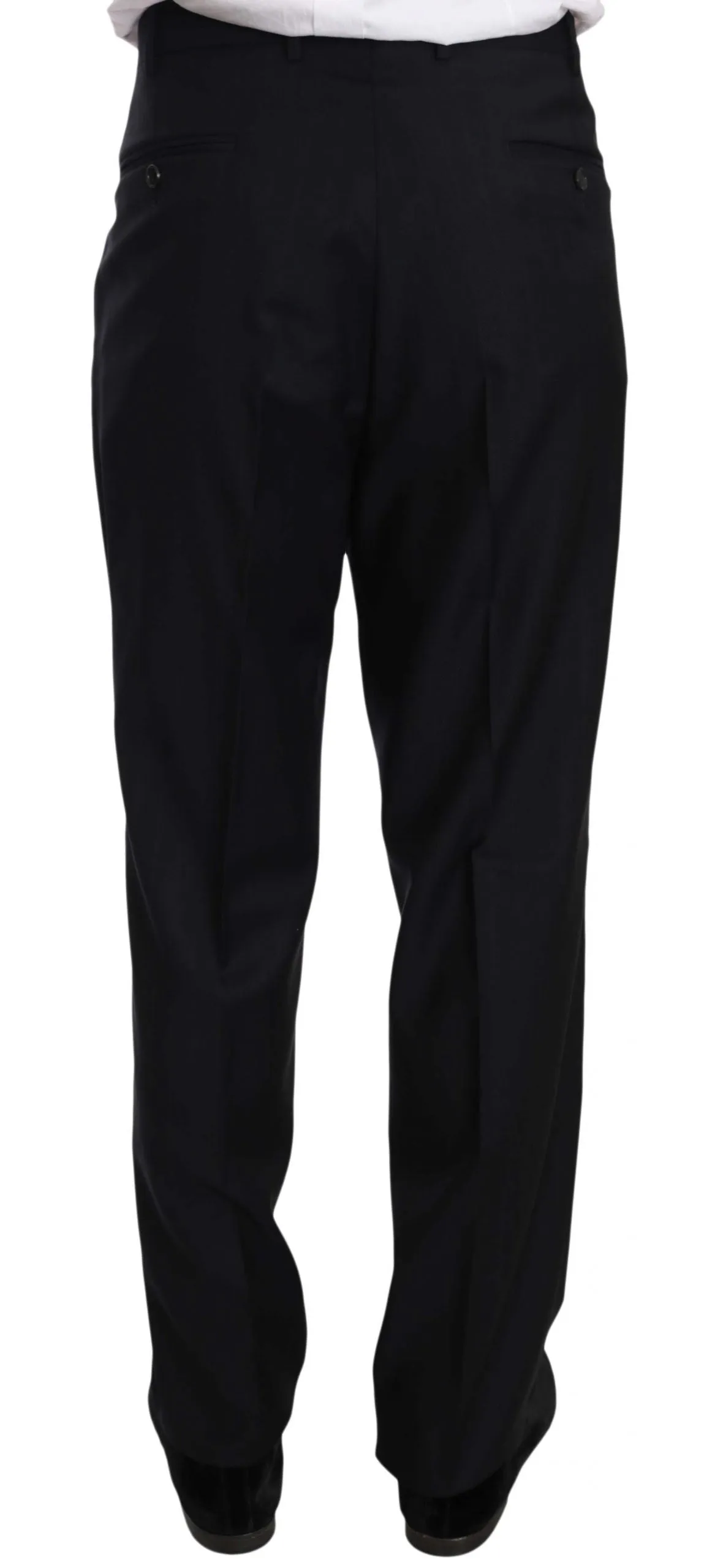 Black Stripe Two Piece 3 Button Wool Suit