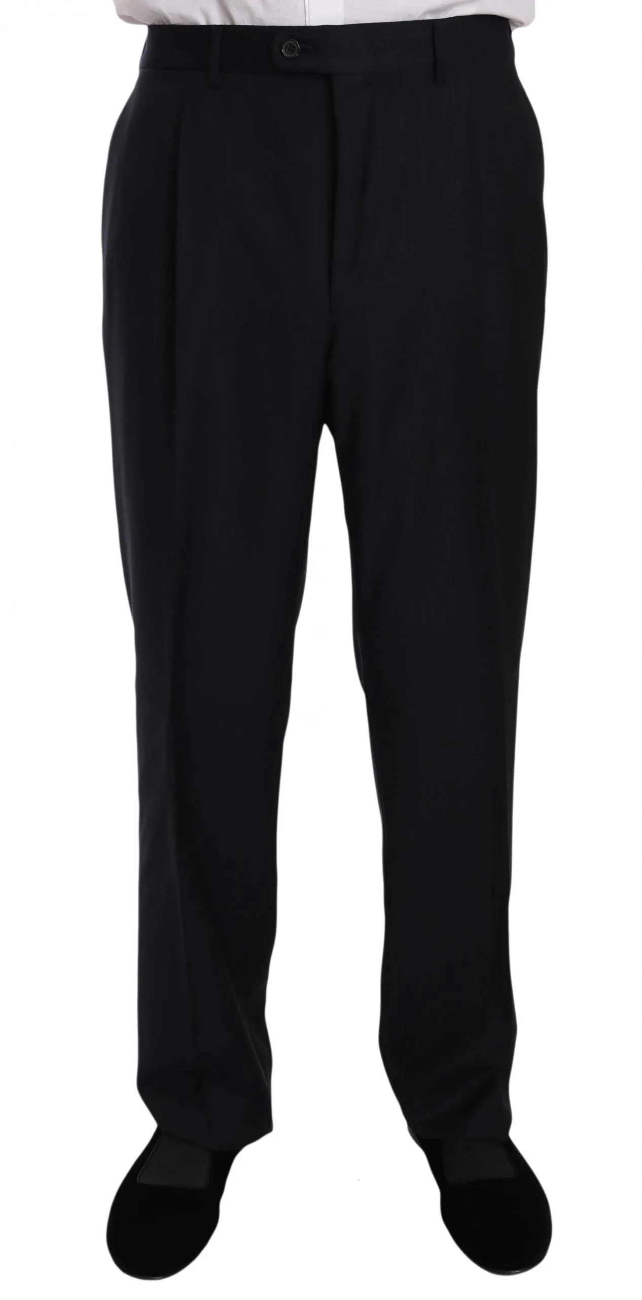 Black Stripe Two Piece 3 Button Wool Suit