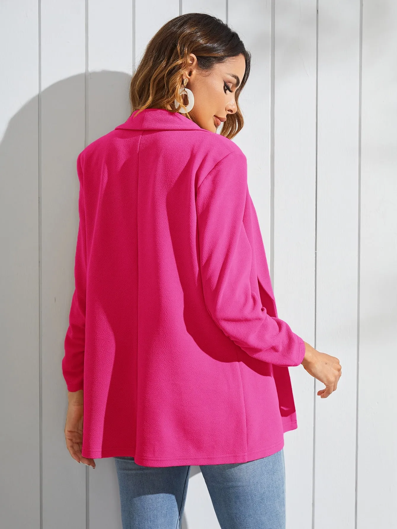 Blazer de Cuello Esmoquin Unicolor