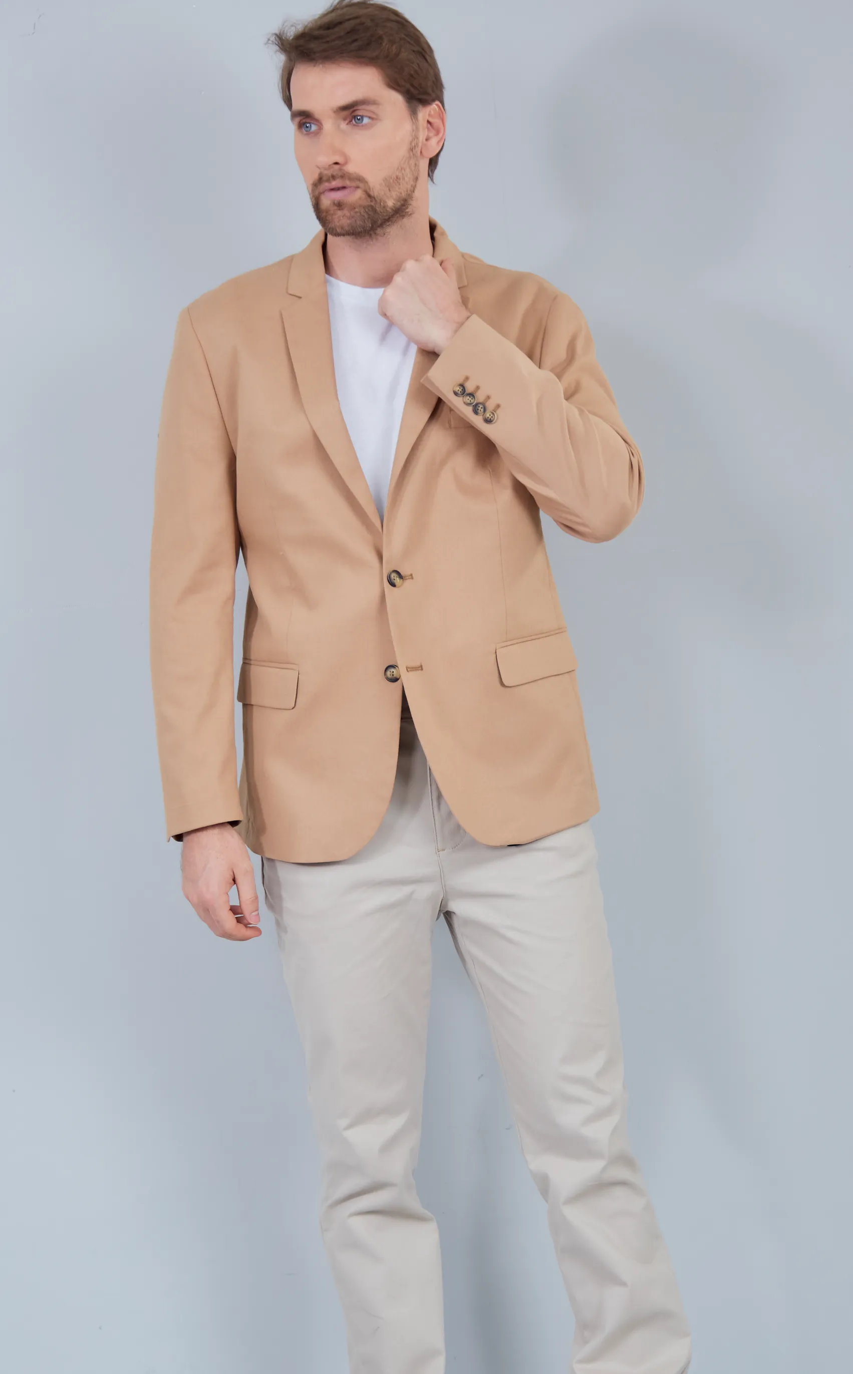 Blazer en dril Caqui