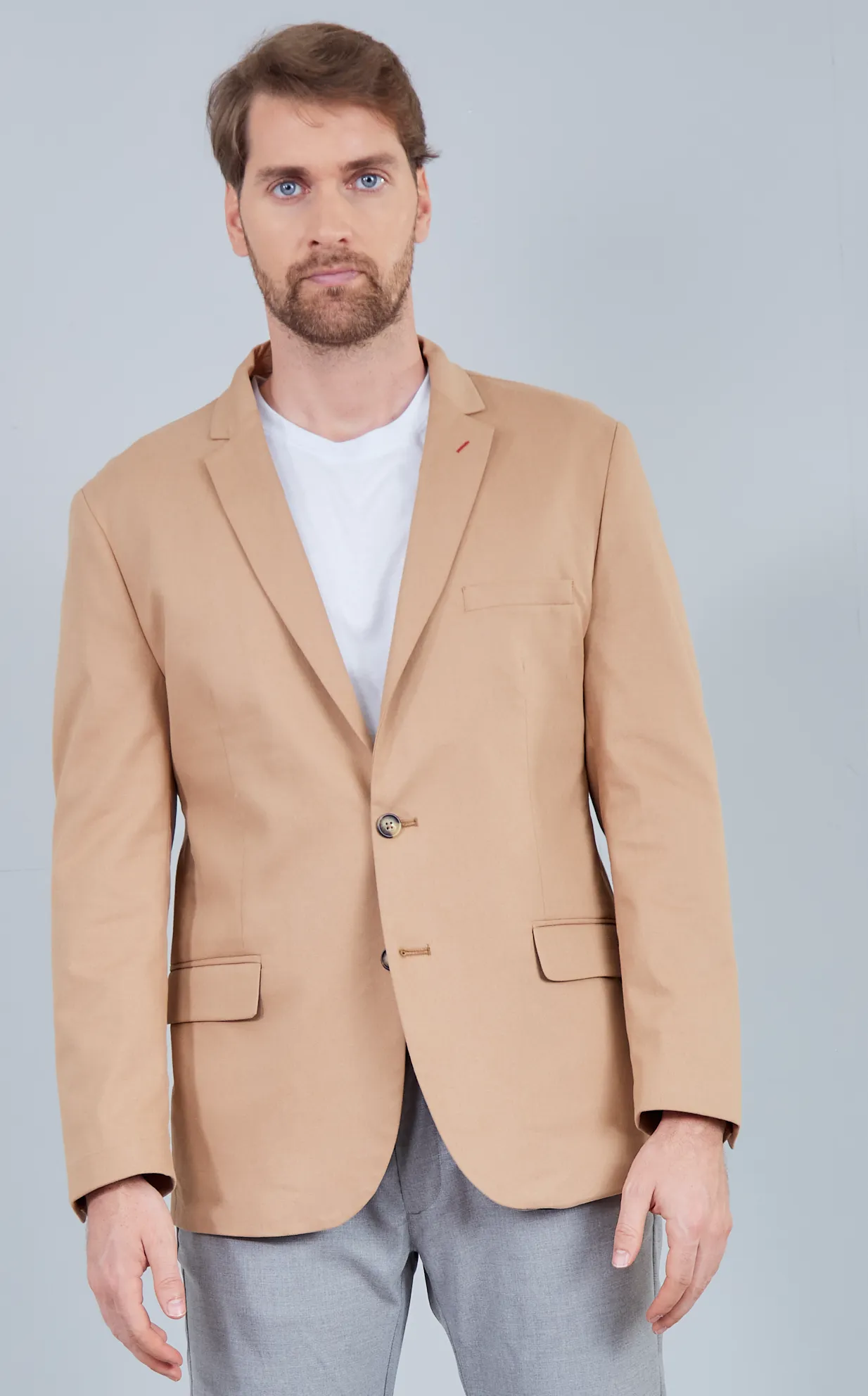 Blazer en dril Caqui