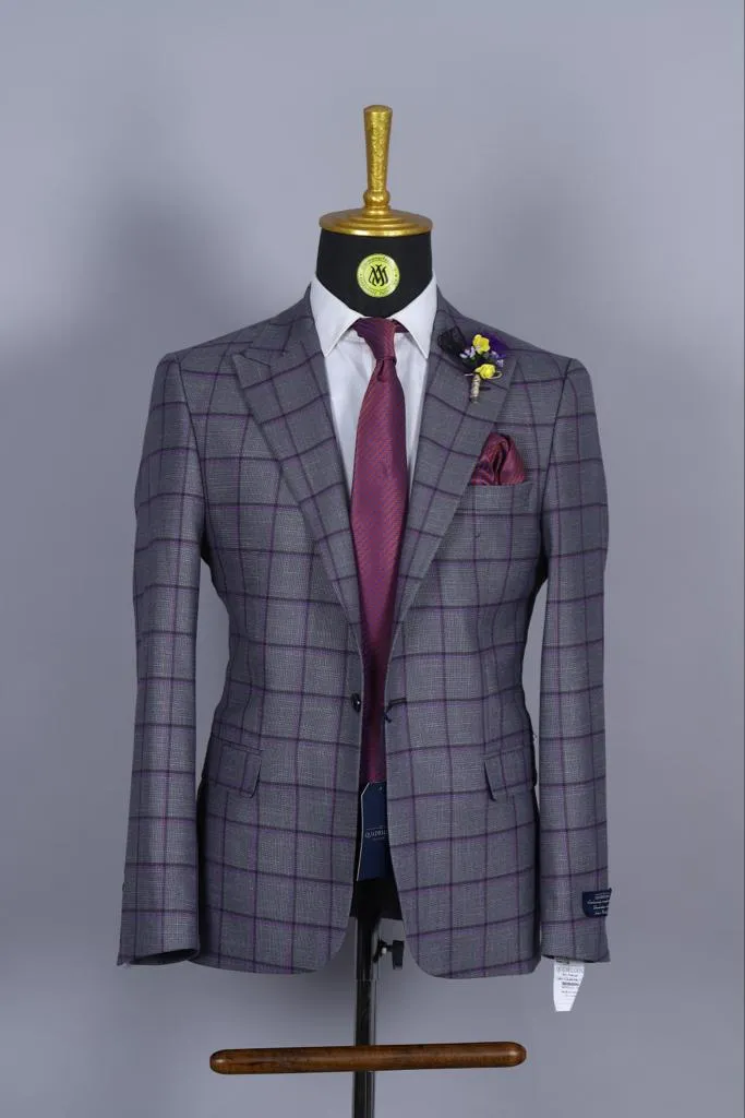 Blazer Gris Motif