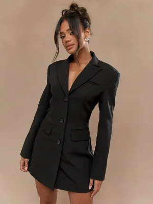 Blazer largo entallado con pinzas