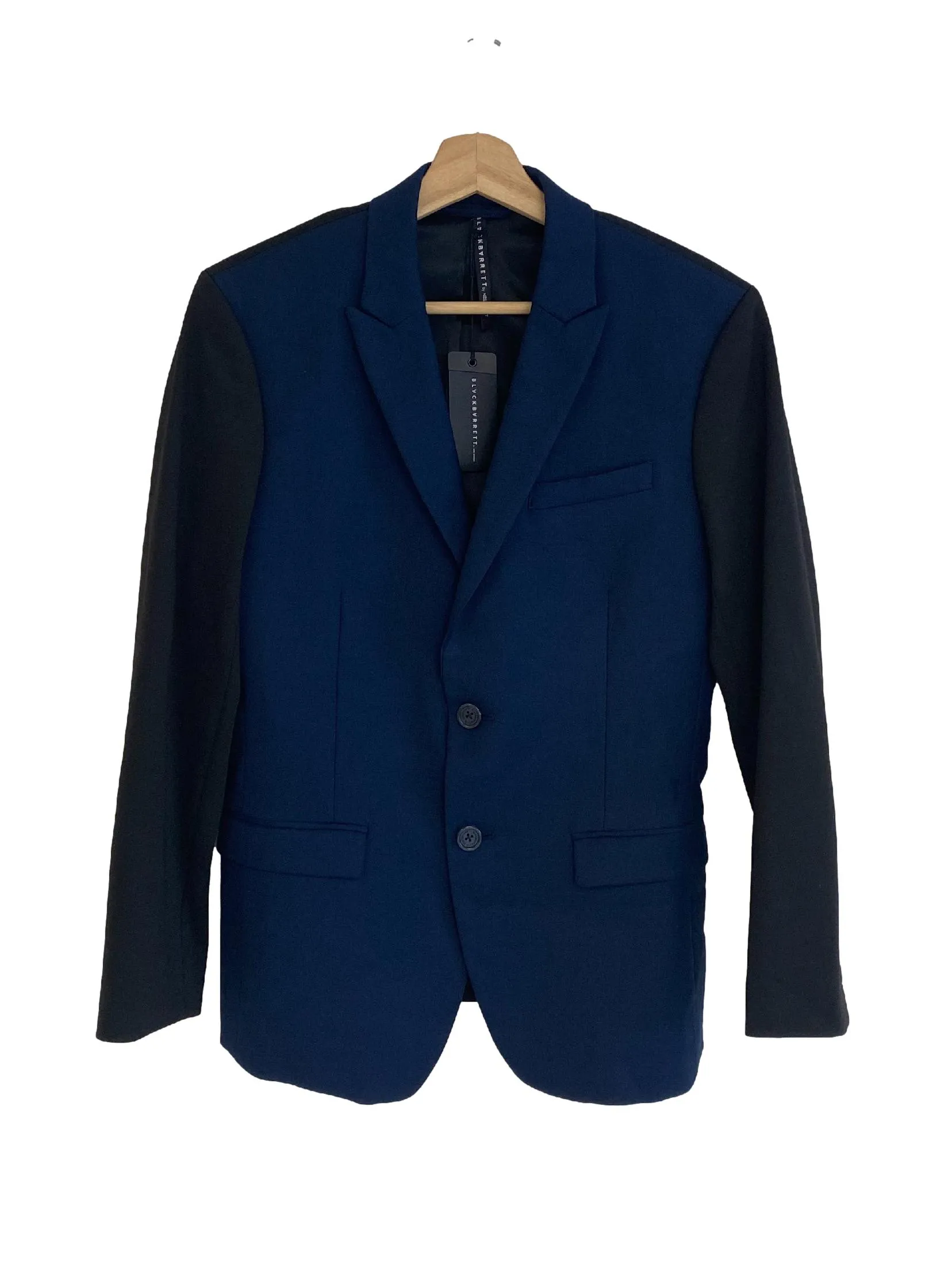 Blue Black Sleeve Blazer