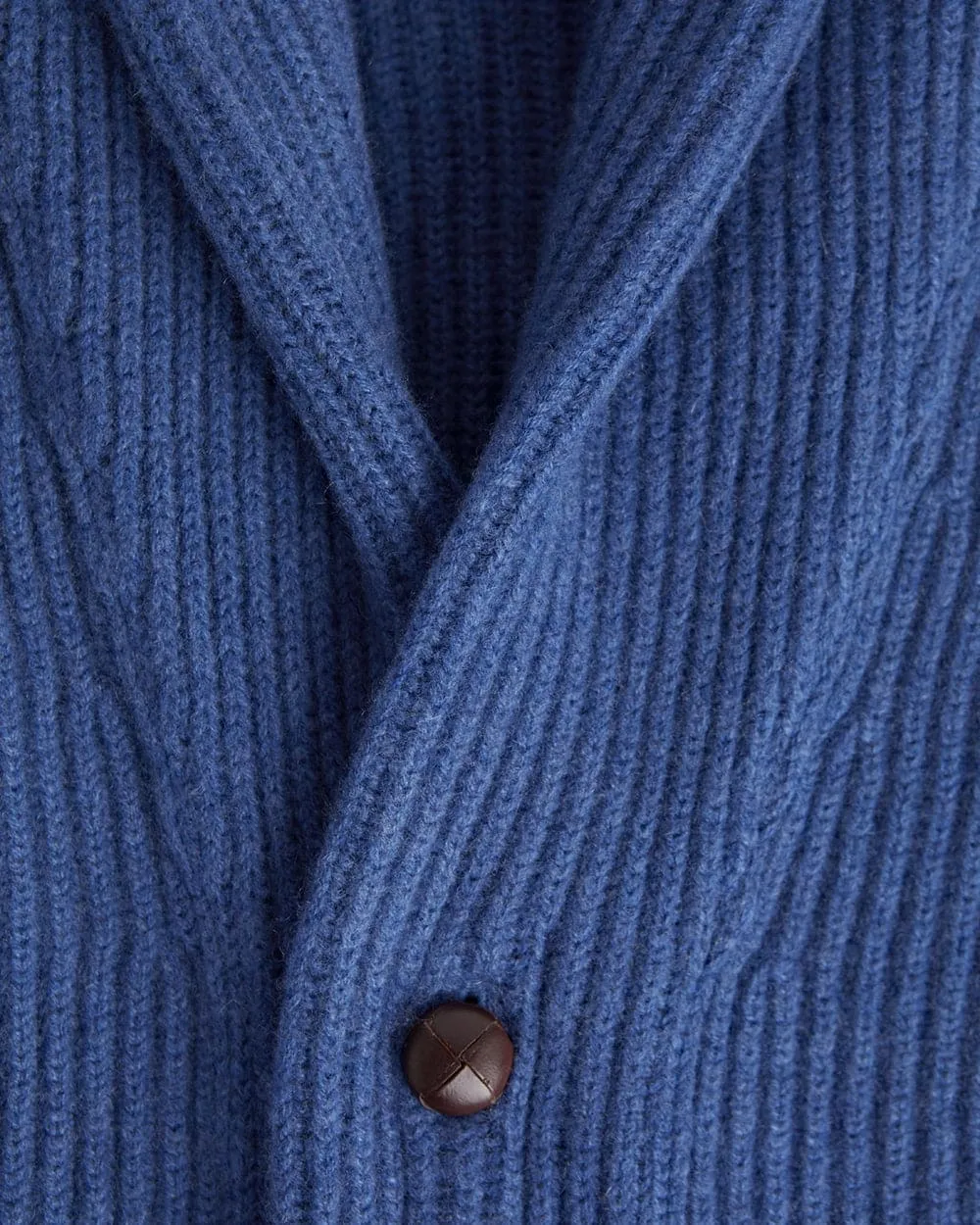 Blue Shawl Collar Cashmere Cardigan