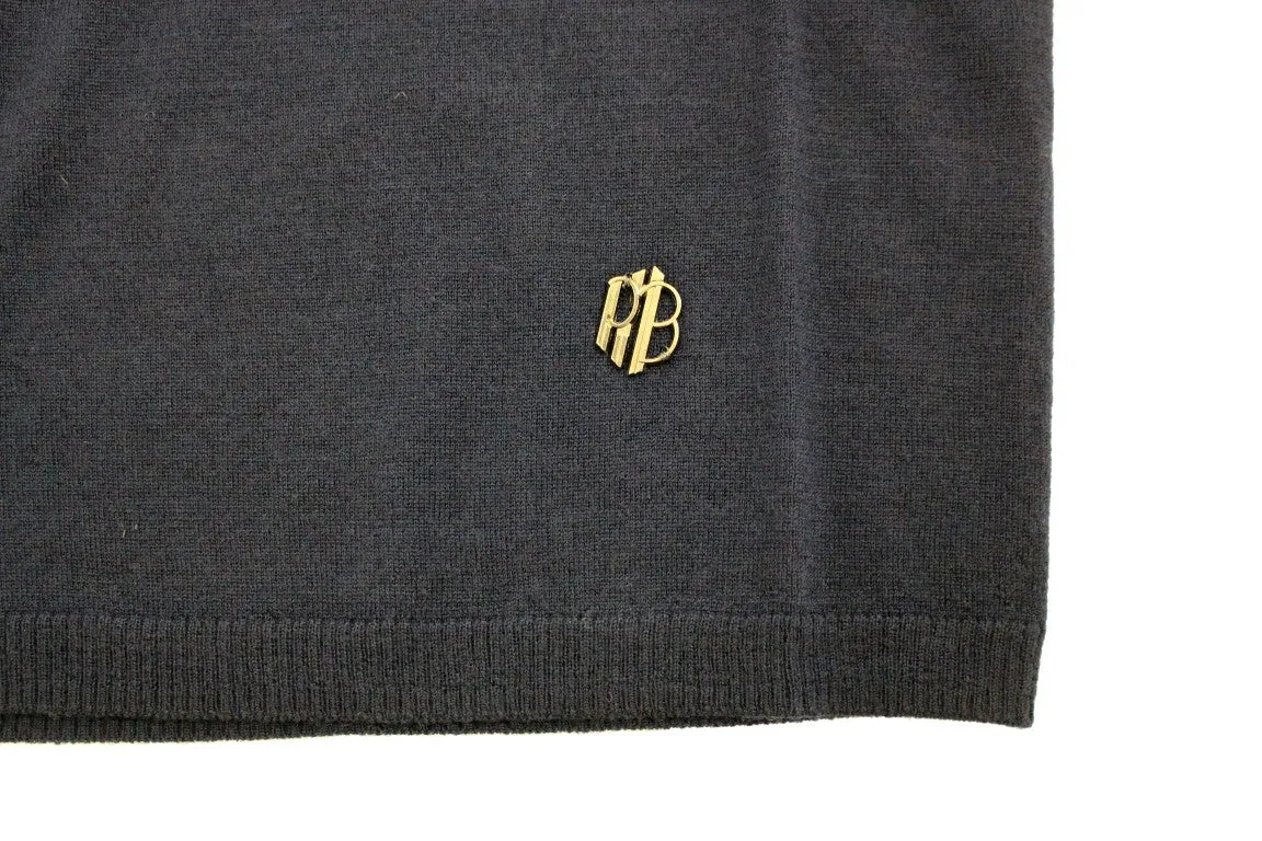 Blue wool crewneck sweater