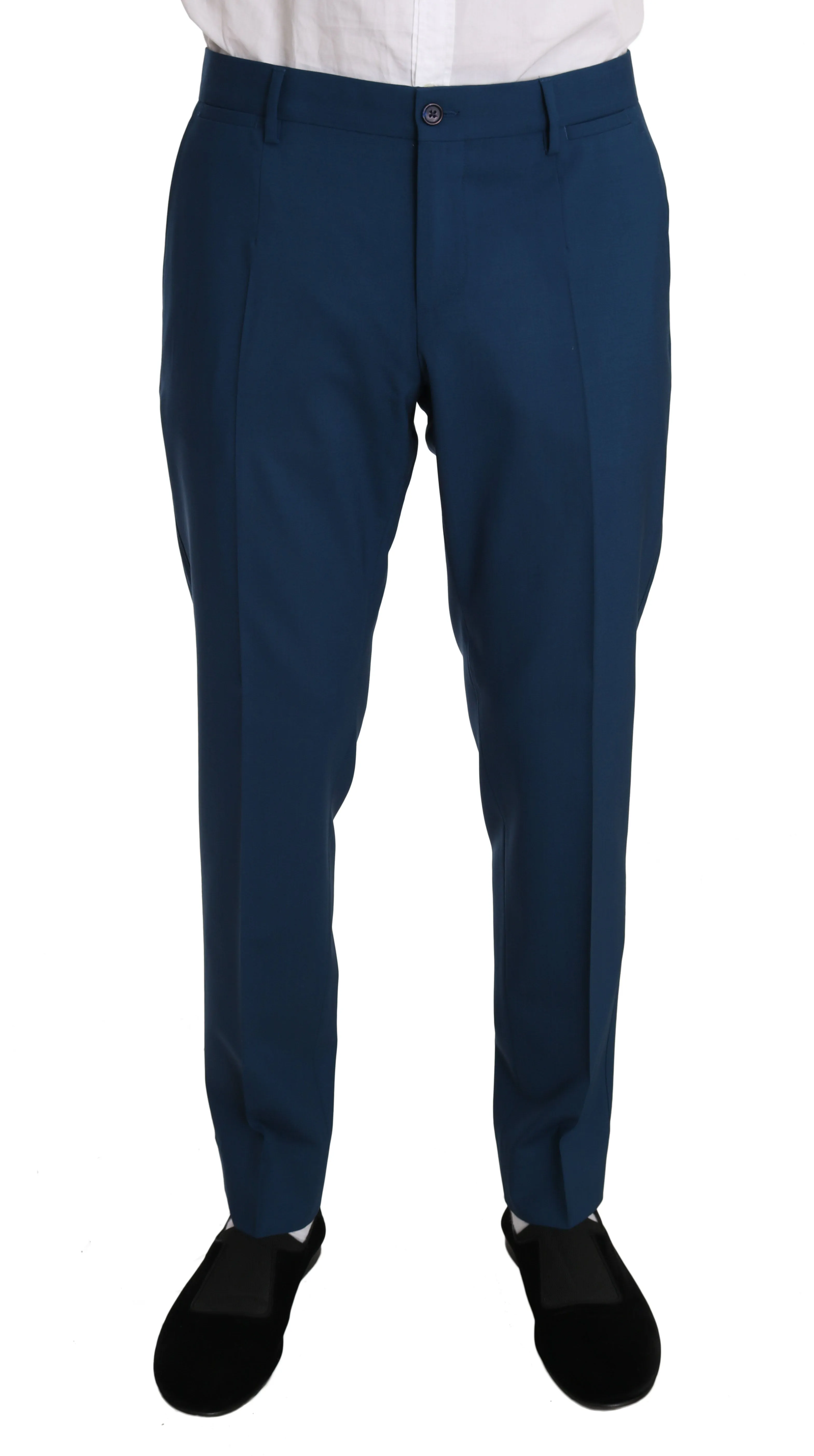 Blue Wool GOLD Stretch 2 Piece Slim Suit