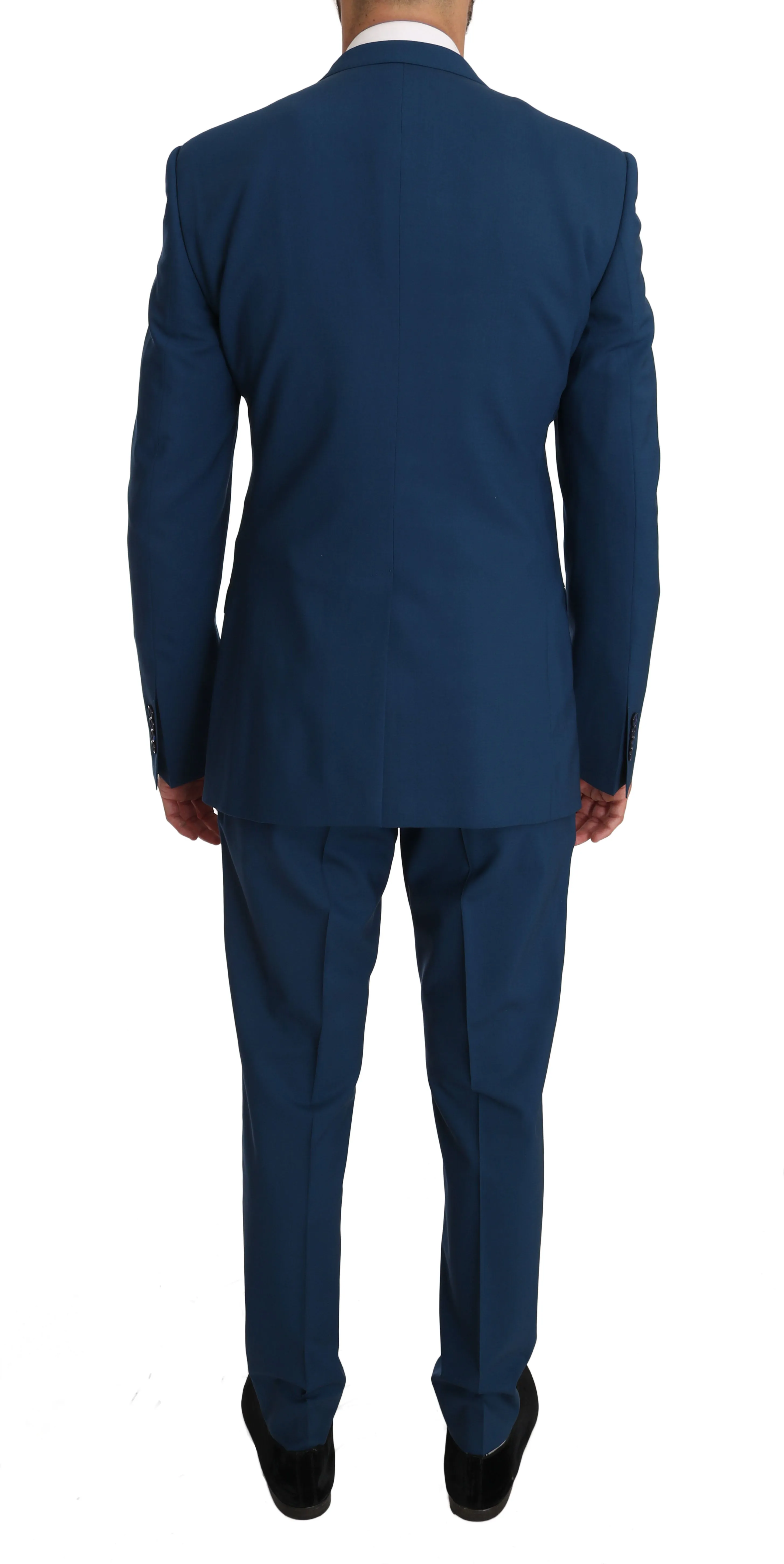 Blue Wool GOLD Stretch 2 Piece Slim Suit