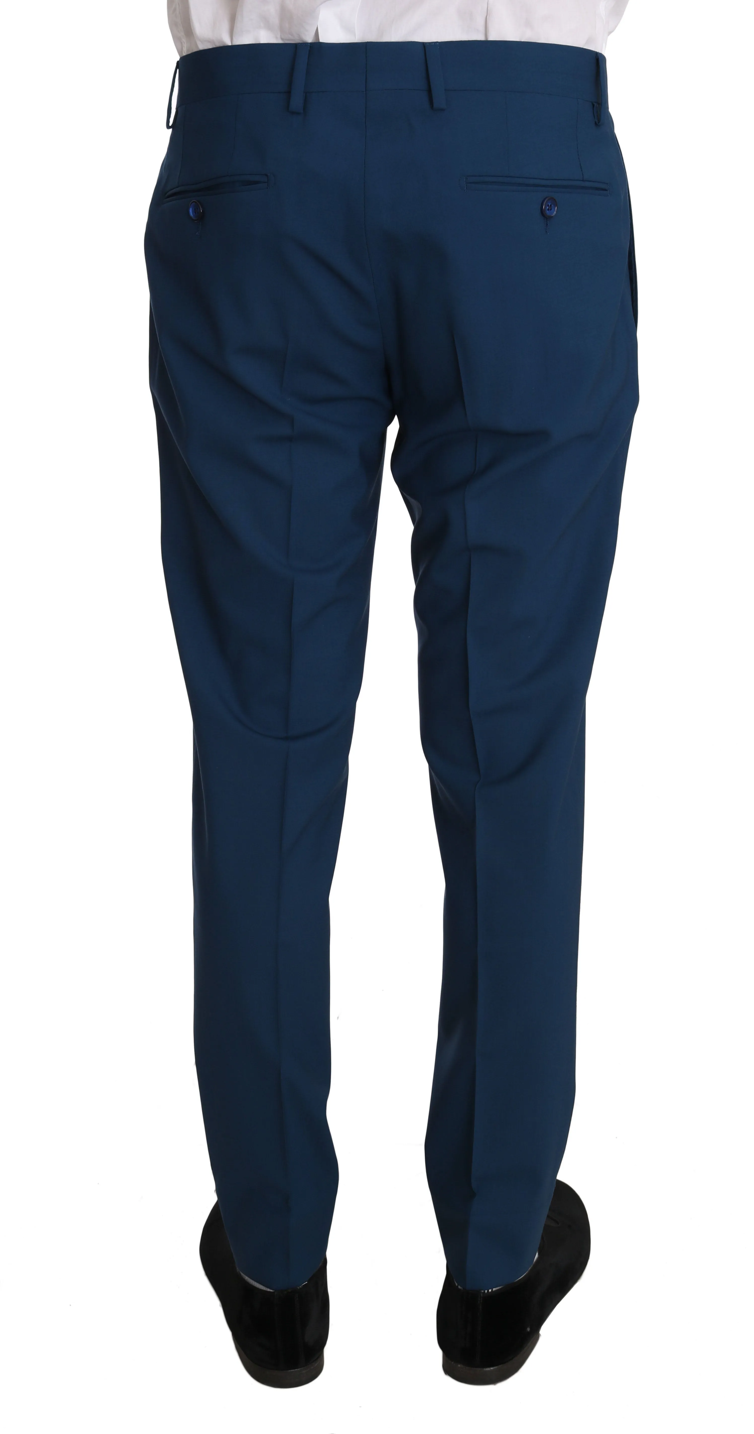 Blue Wool GOLD Stretch 2 Piece Slim Suit
