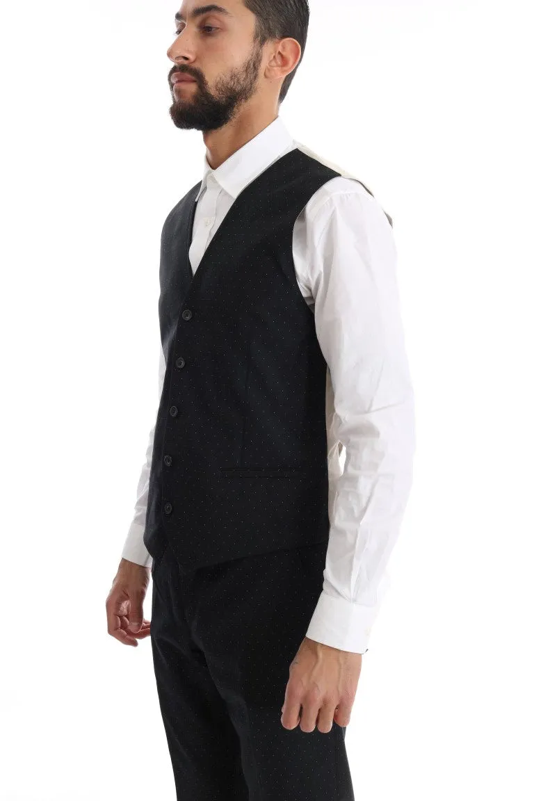 Blue Wool Slim Fit Two Button 3 Piece Suit