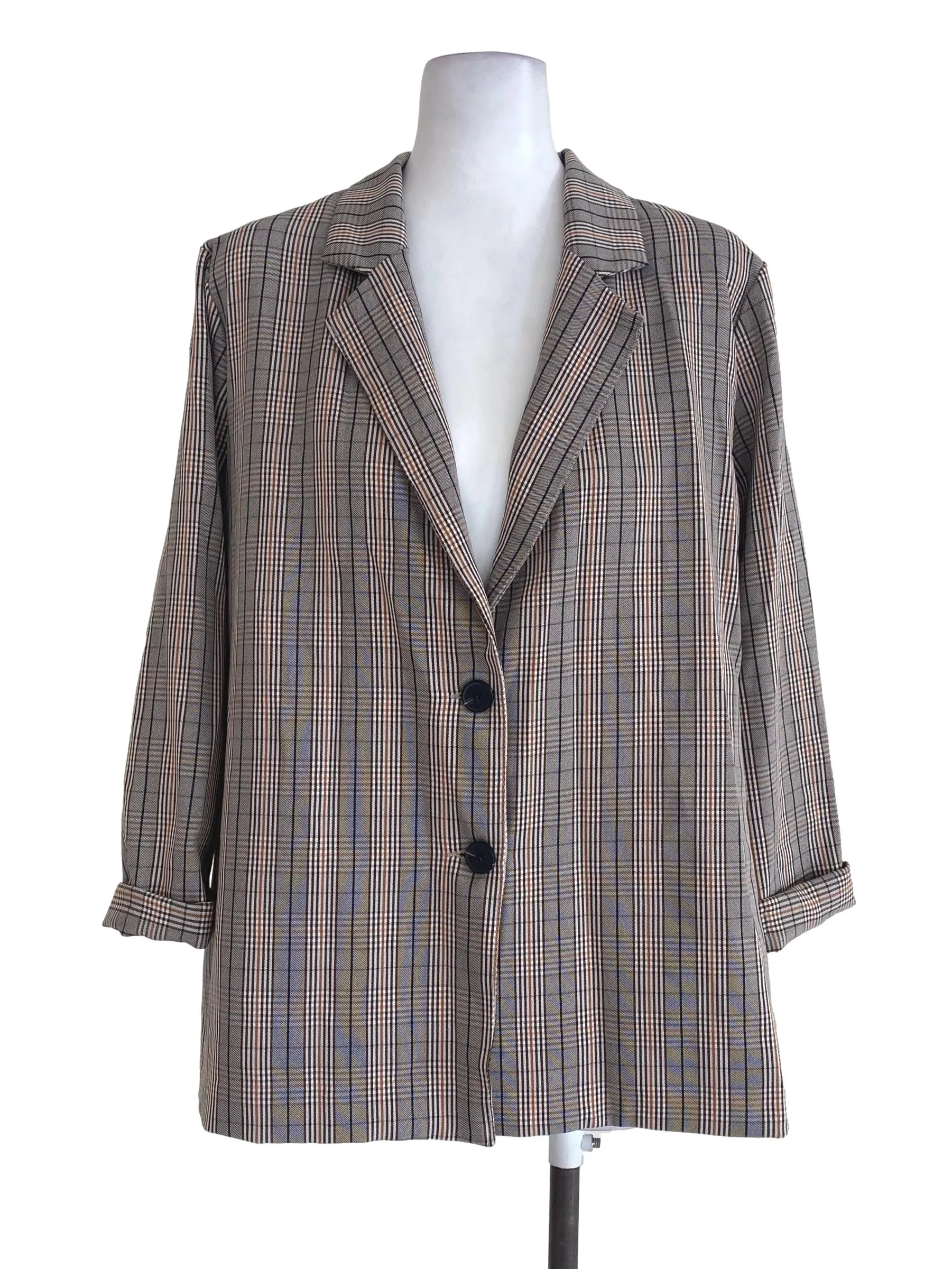 Brown Tartan Blazer