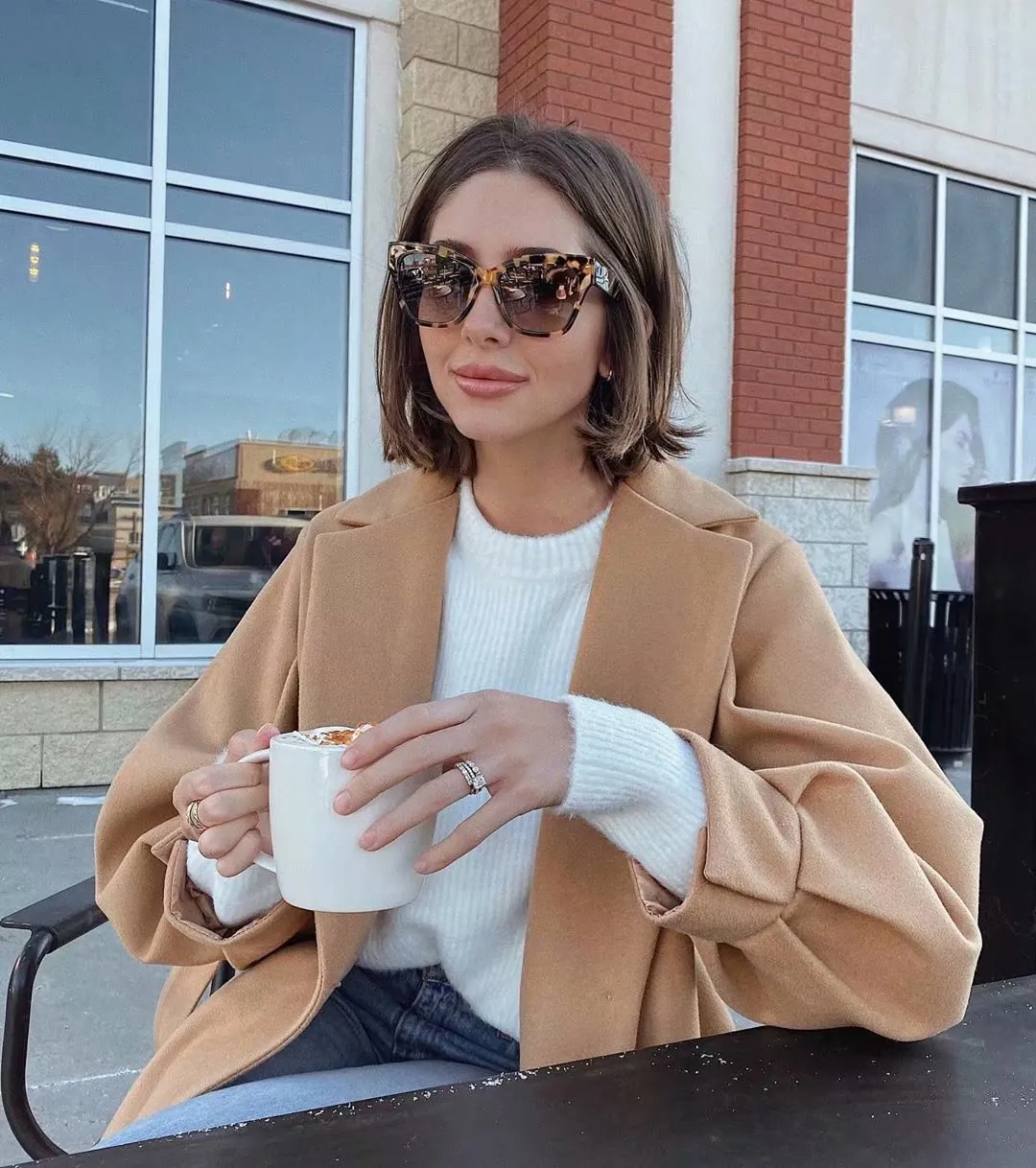 Bubbles Puff Sleeve Single-breasted Lapel Lace-up Coat