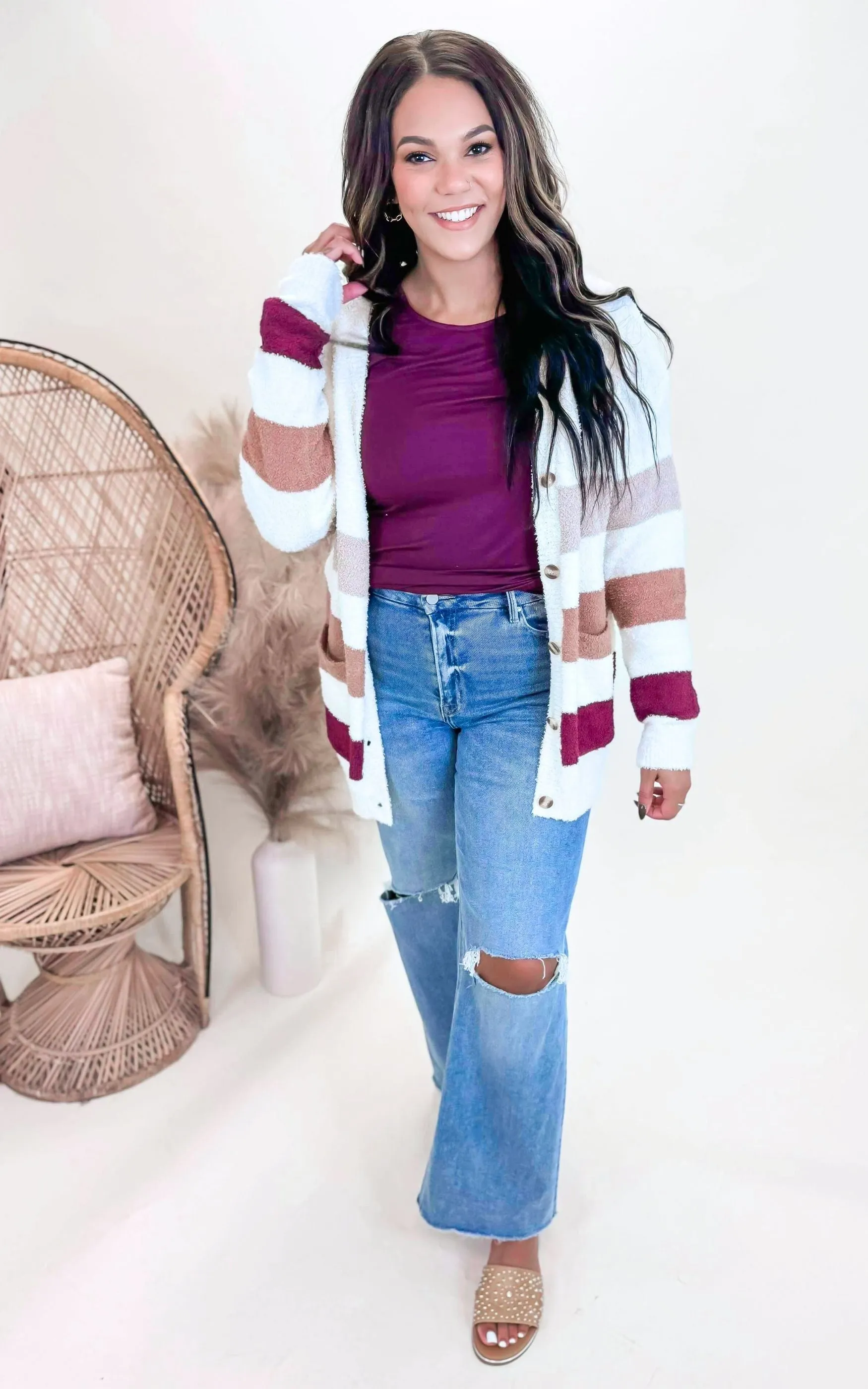 Button Bliss Stripe Cardigan by Salty Wave *DEAL-FINAL SALE