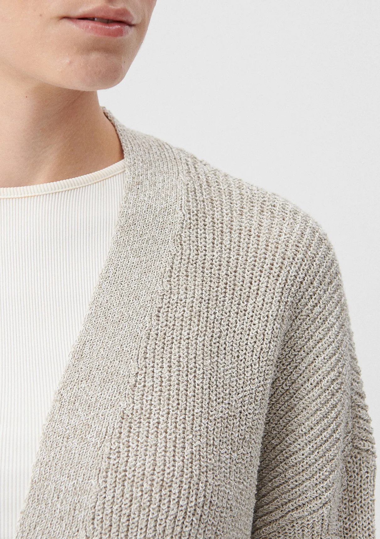 Button Up Beige Cardigan
