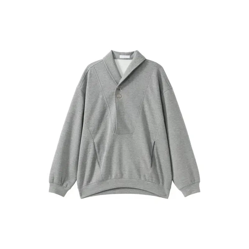 Button V-neck Sweater
